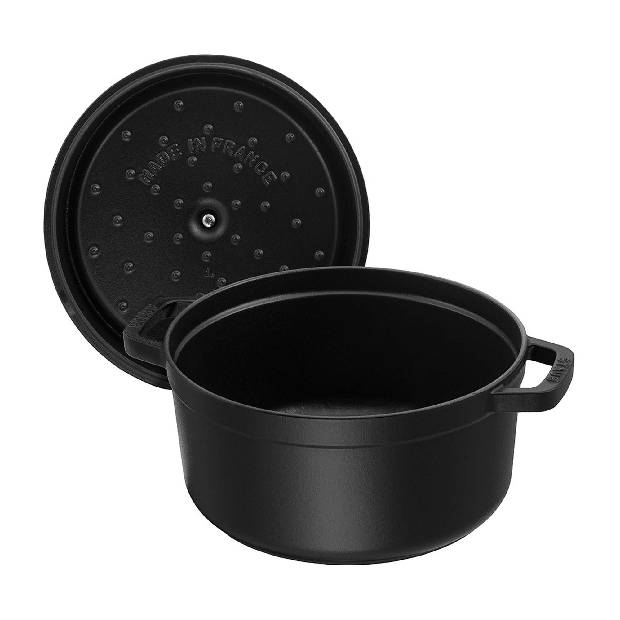 Staub Cast Iron 9-qt Round Cocotte Graphite Grey 1103018