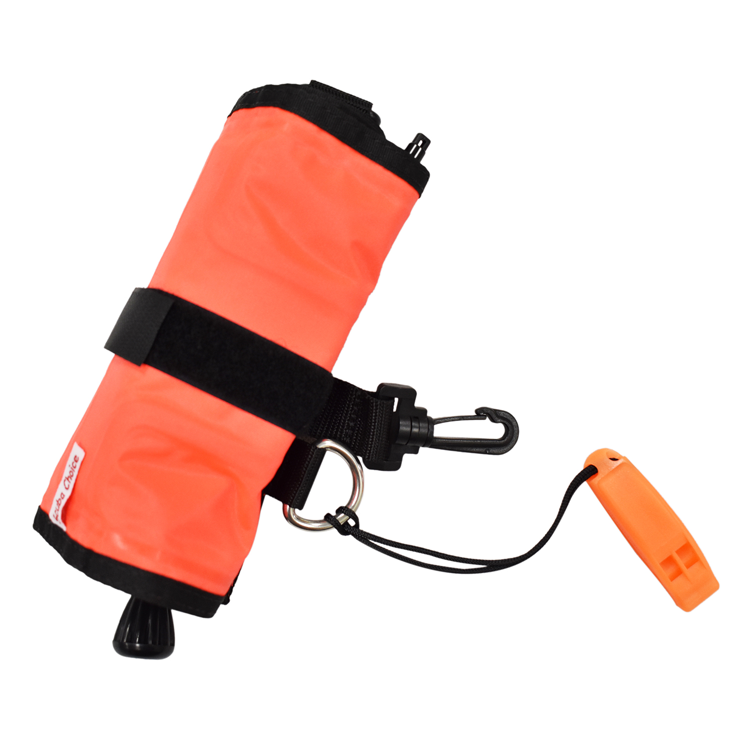 Scuba Diving 4.5ft Open Bottom Surface Marker with Lead Weight & Whistle - Picture 10 of 15