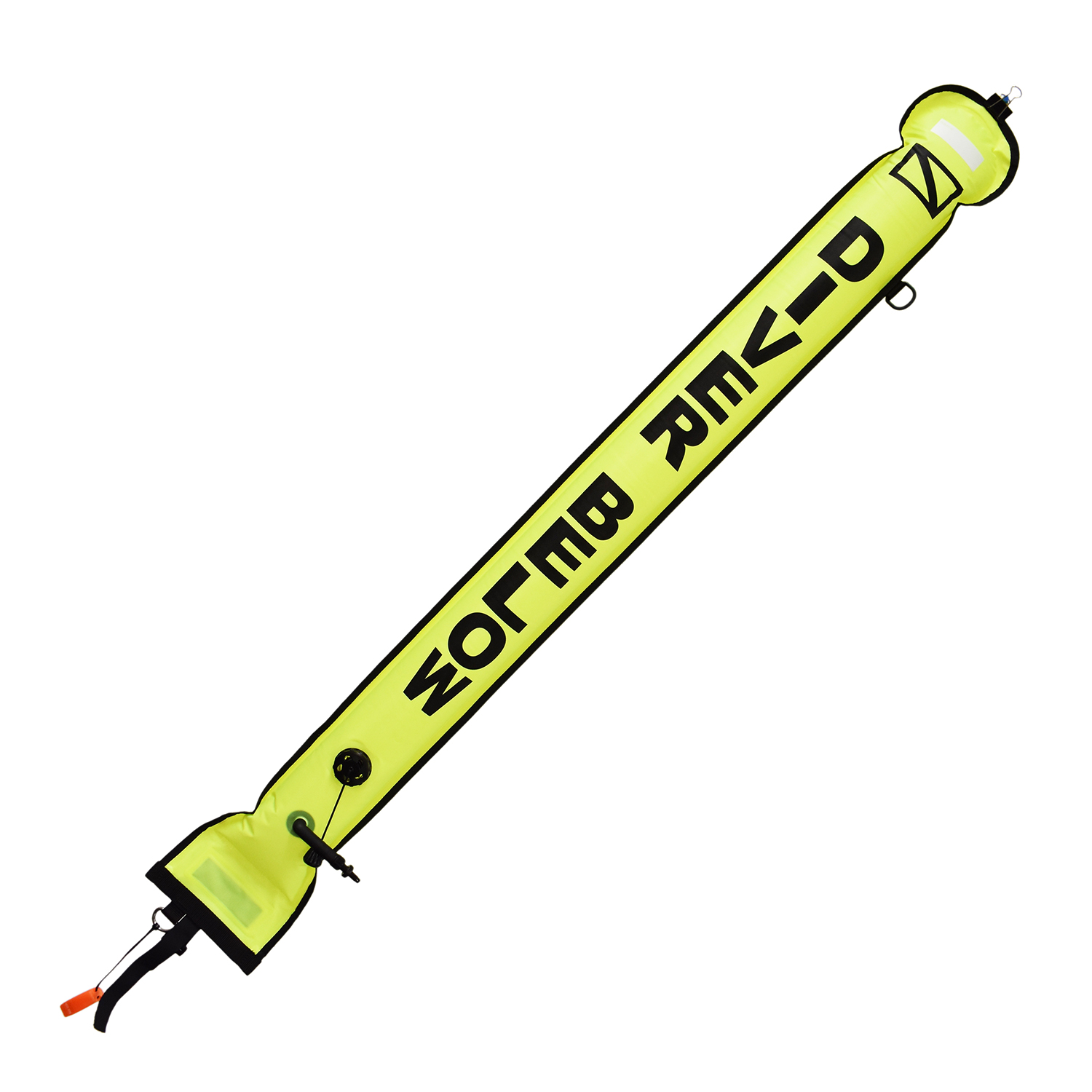 Scuba Diving 4.5ft Open Bottom Surface Marker with Lead Weight & Whistle - Picture 11 of 15