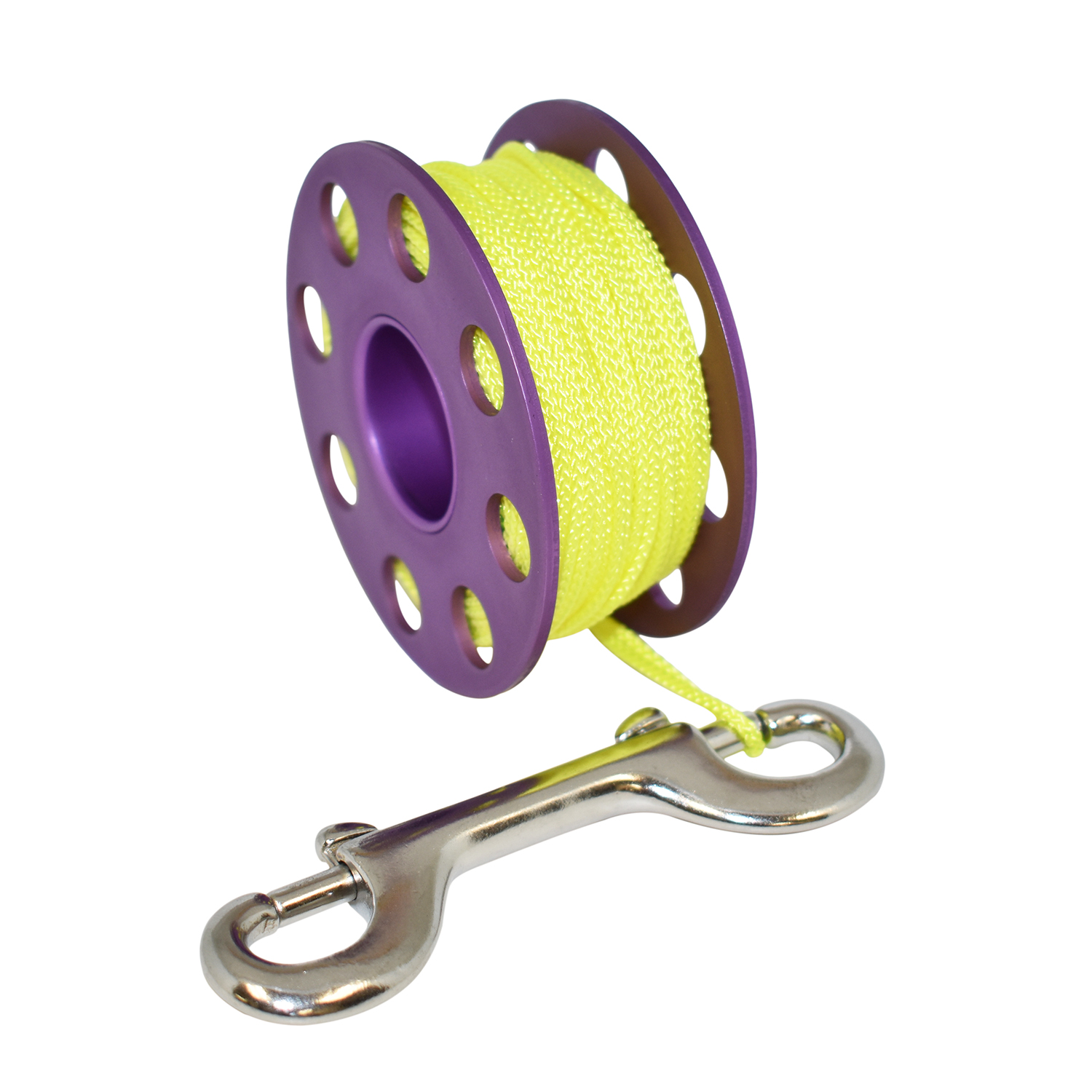 Scuba Choice Diving Compact Aluminum Finger Spool 75ft Dive Reel w/Bolt