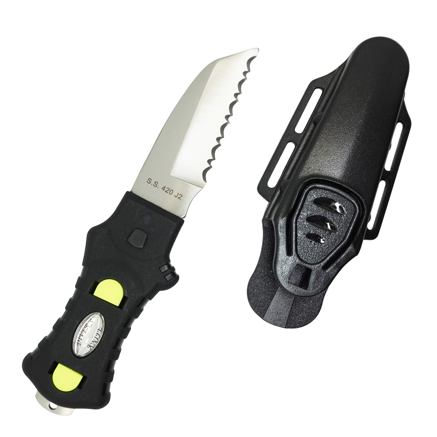 Scuba Diving Compact Black Stainless Steel Tanto Tip BCD Dive Knife 627154152289 eBay
