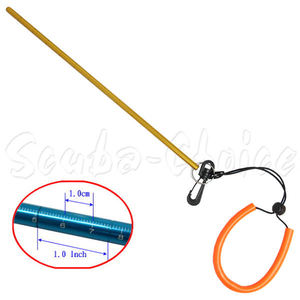 Scuba Diving 13" Aluminum Lobster Tickle Pointer Stick w/ Measurement & Lanyard - Picture 3 of 4