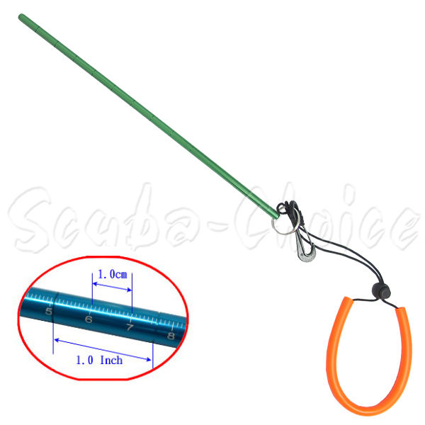 Scuba Diving 13" Aluminum Lobster Tickle Pointer Stick w/ Measurement & Lanyard - Picture 4 of 4