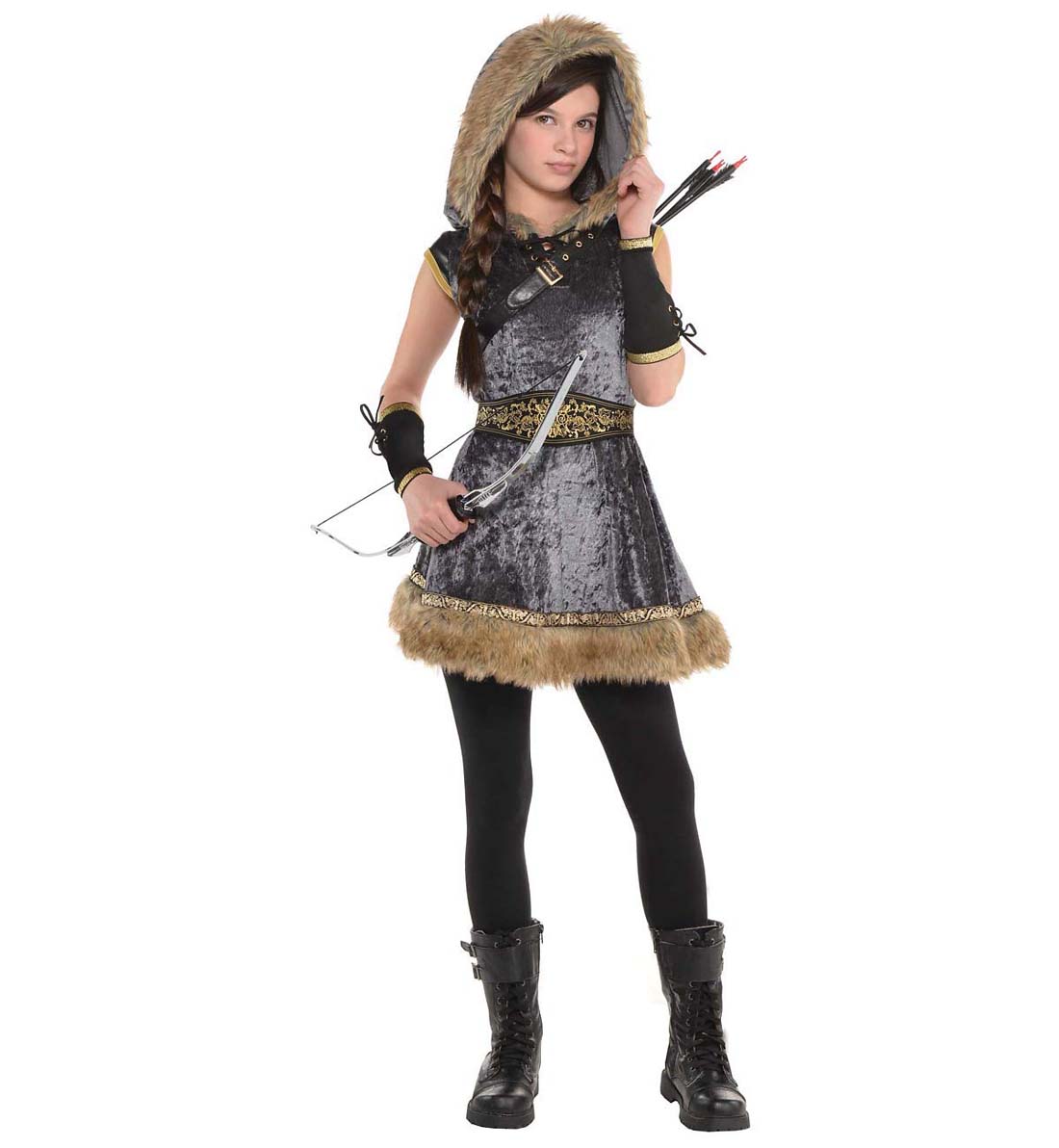 Deluxe Robin Hood Girl/'s size S 4//6 Renaissance Faire Costume Oufit Rubie/'s