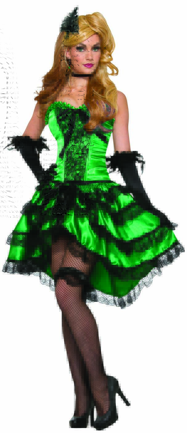 Emerald Saloon Girl Women's Adult Western Bar Dancer Costume eBay