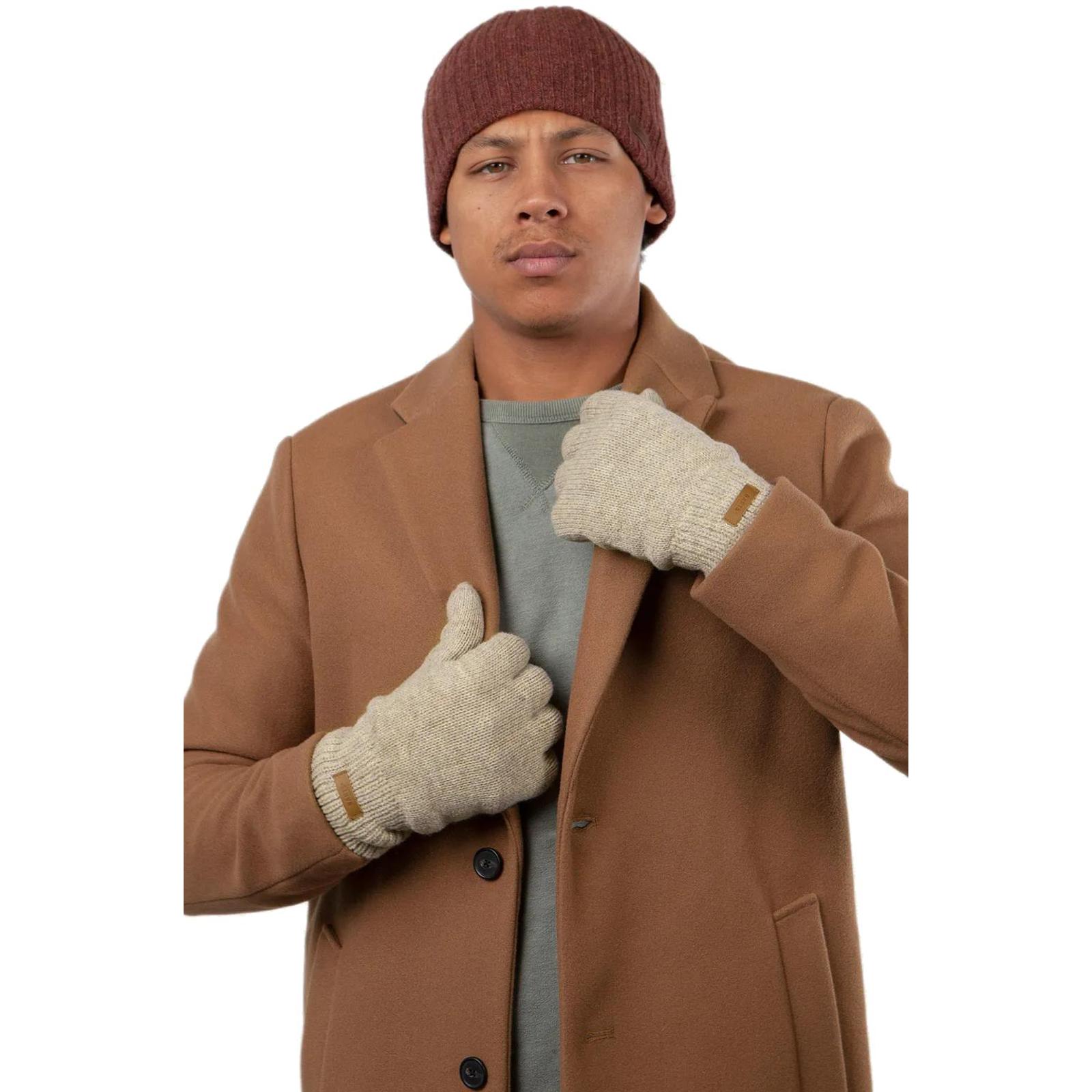 Barts Mens Haakkon Soft Wool Fleece Lined Ribbed Cuff Warm Winter Gloves - Picture 9 of 9