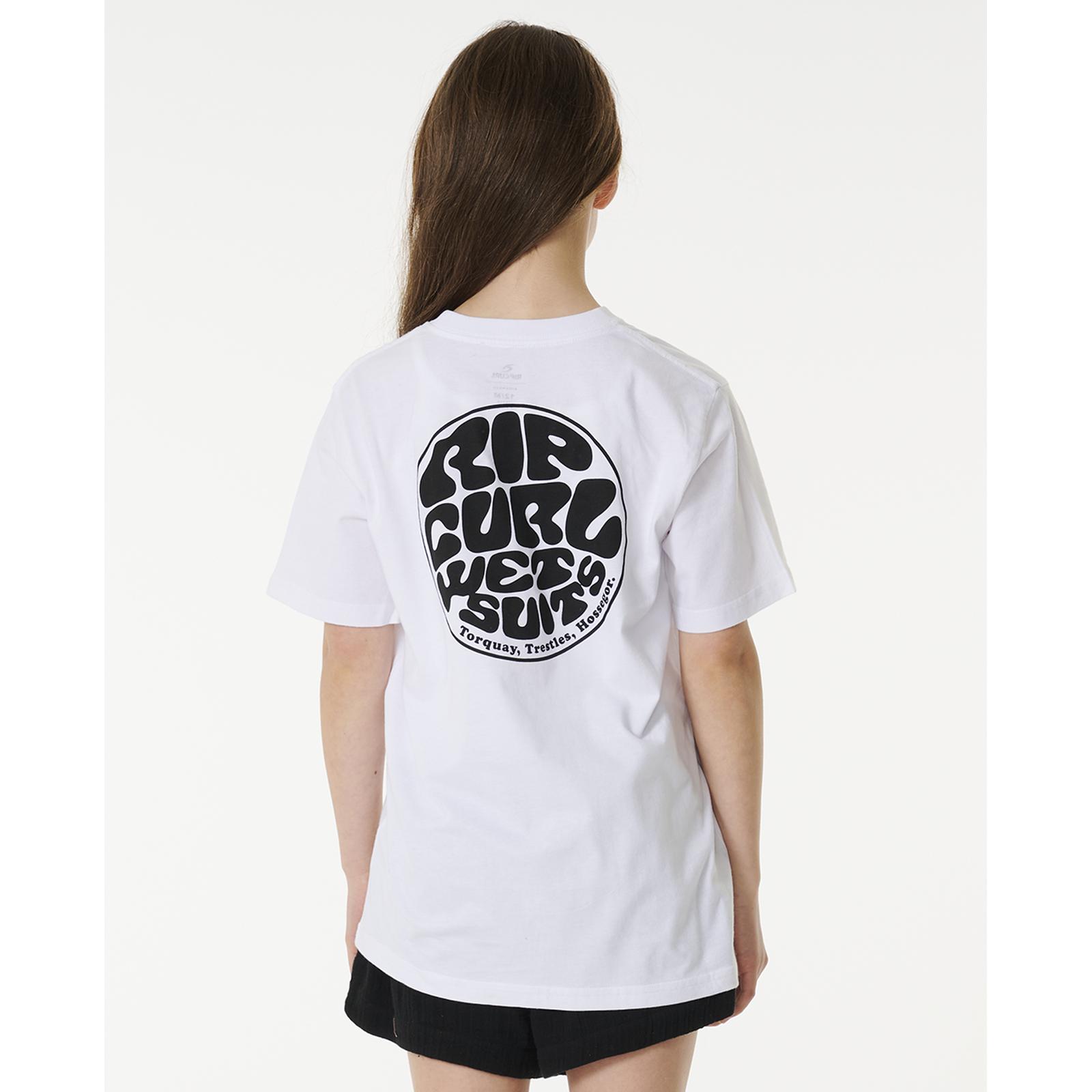 Rip Curl Kids Wetsuit Icon Short Sleeve Crew Neck T-Shirt Top Tee - Picture 16 of 18