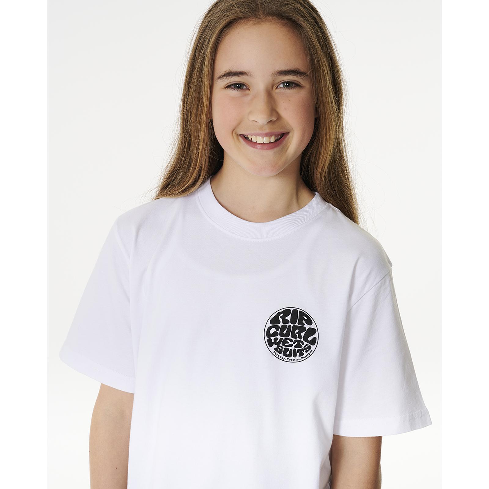 Rip Curl Kids Wetsuit Icon Short Sleeve Crew Neck T-Shirt Top Tee - Picture 18 of 18