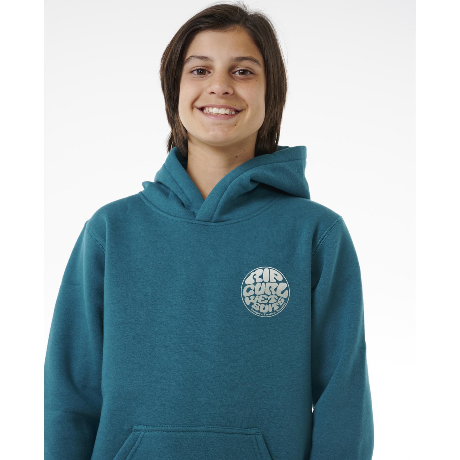 Rip Curl Kids Wetsuit Icon Hooded Pullover Sweatshirt Hoody Hoodie - Picture 6 of 29