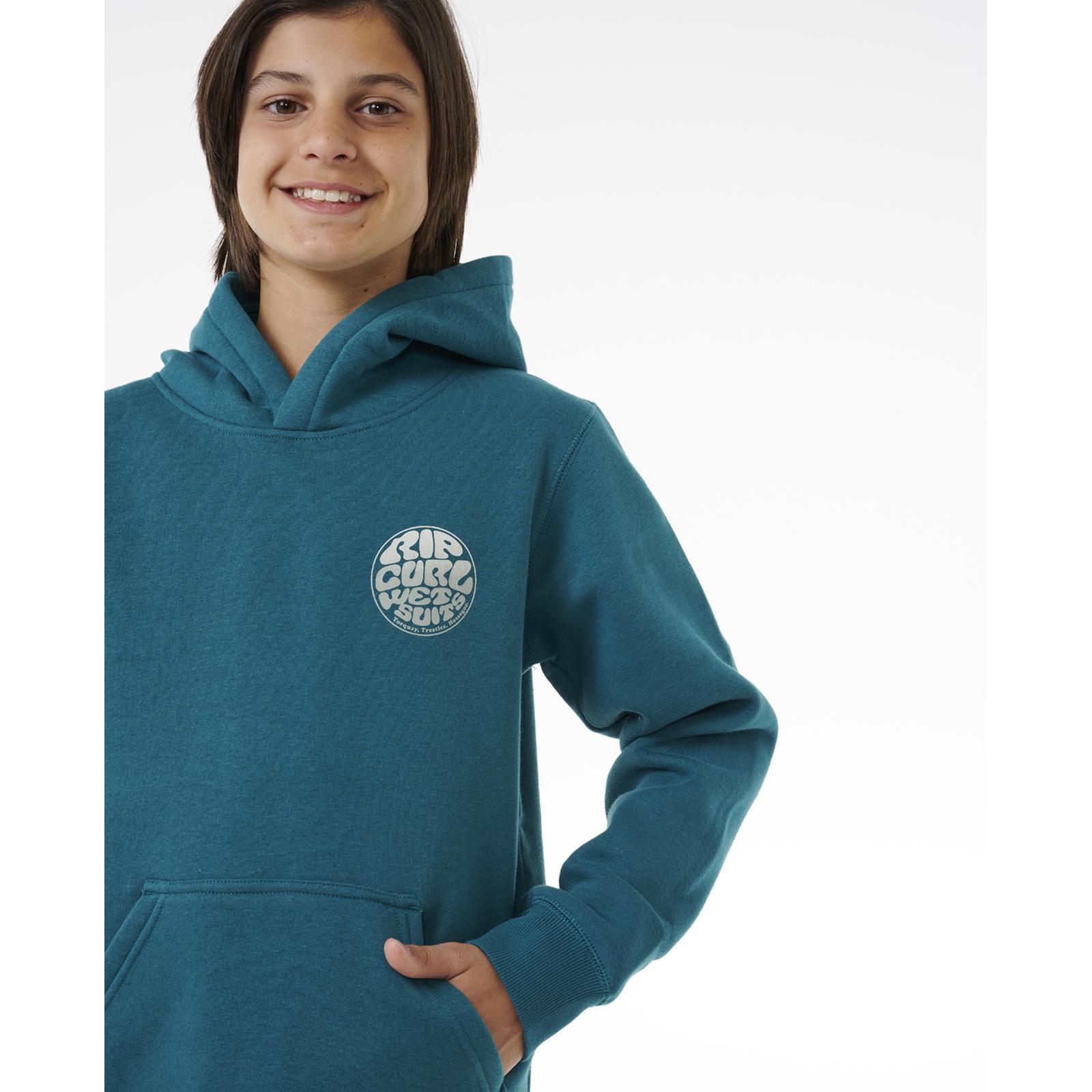 Rip Curl Kids Wetsuit Icon Hooded Pullover Sweatshirt Hoody Hoodie - Picture 5 of 29