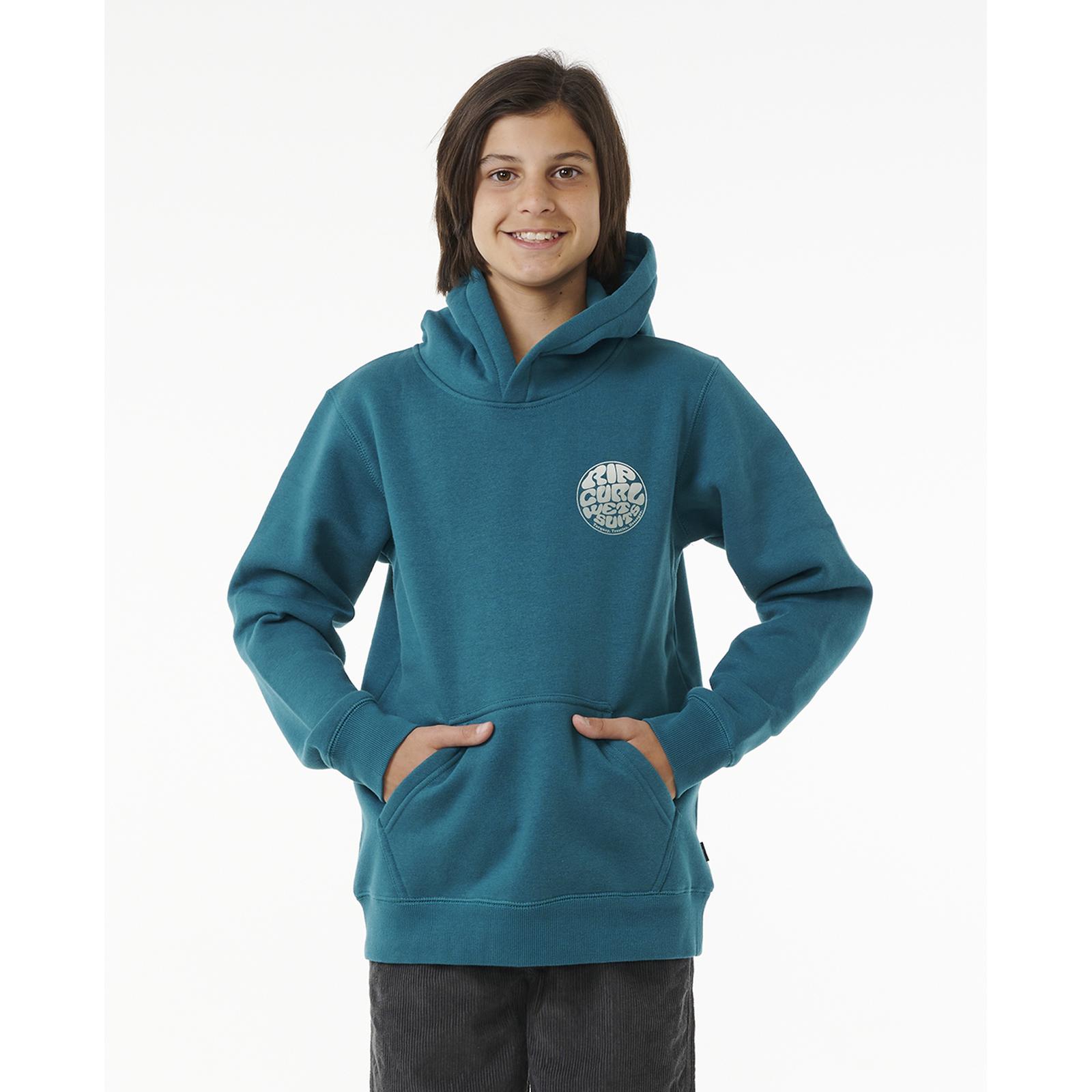 Rip Curl Kids Wetsuit Icon Hooded Pullover Sweatshirt Hoody Hoodie - Picture 2 of 29