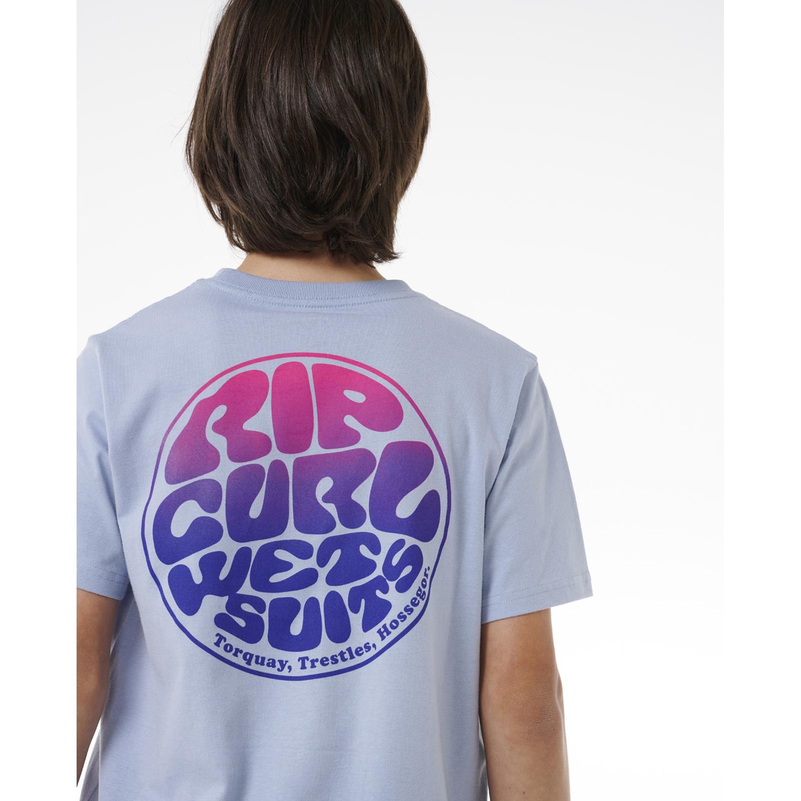 Rip Curl Kids Wetsuit Icon Short Sleeve Crew Neck T-Shirt Top Tee - Picture 11 of 18