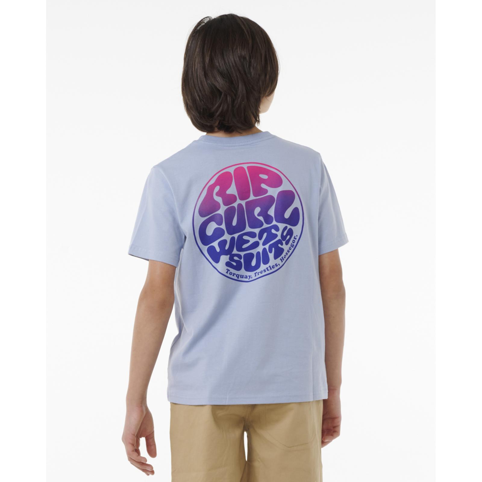 Rip Curl Kids Wetsuit Icon Short Sleeve Crew Neck T-Shirt Top Tee - Picture 13 of 18