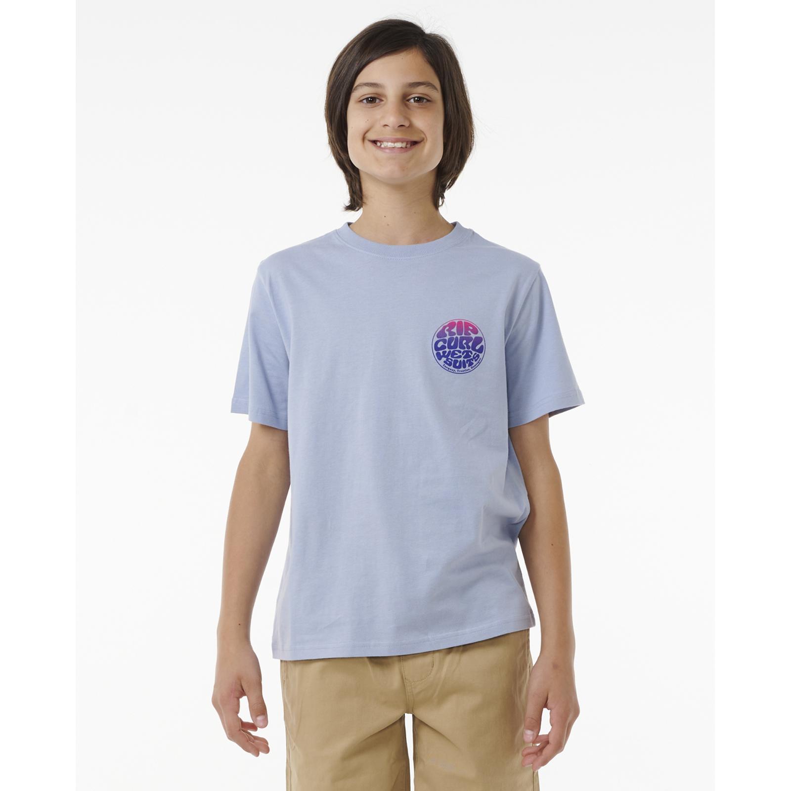 Rip Curl Kids Wetsuit Icon Short Sleeve Crew Neck T-Shirt Top Tee - Picture 14 of 18