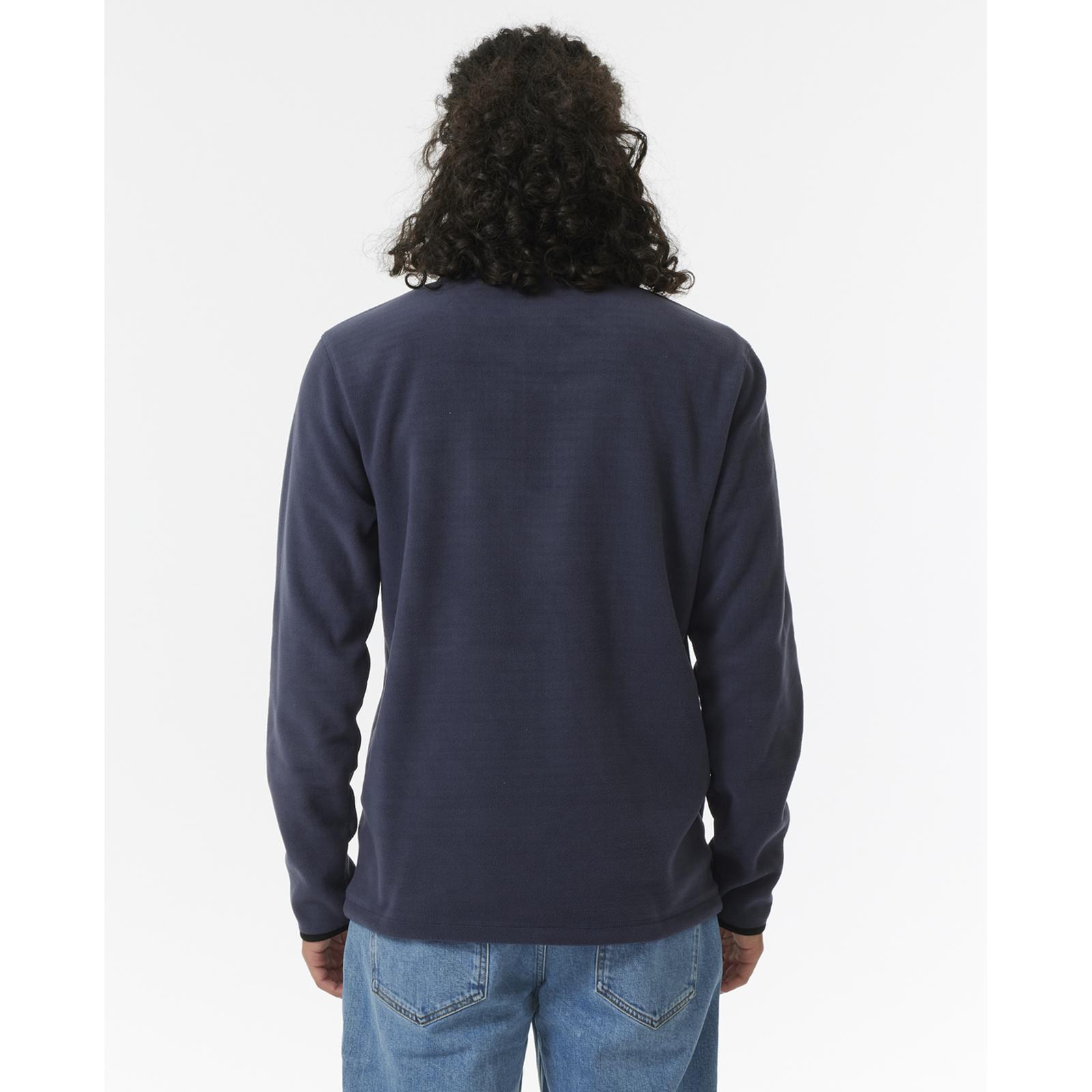 Rip Curl Mens Search Polar Half Zip Fleece Crew Neck Chest Pocket Winter Warm - Picture 8 of 9