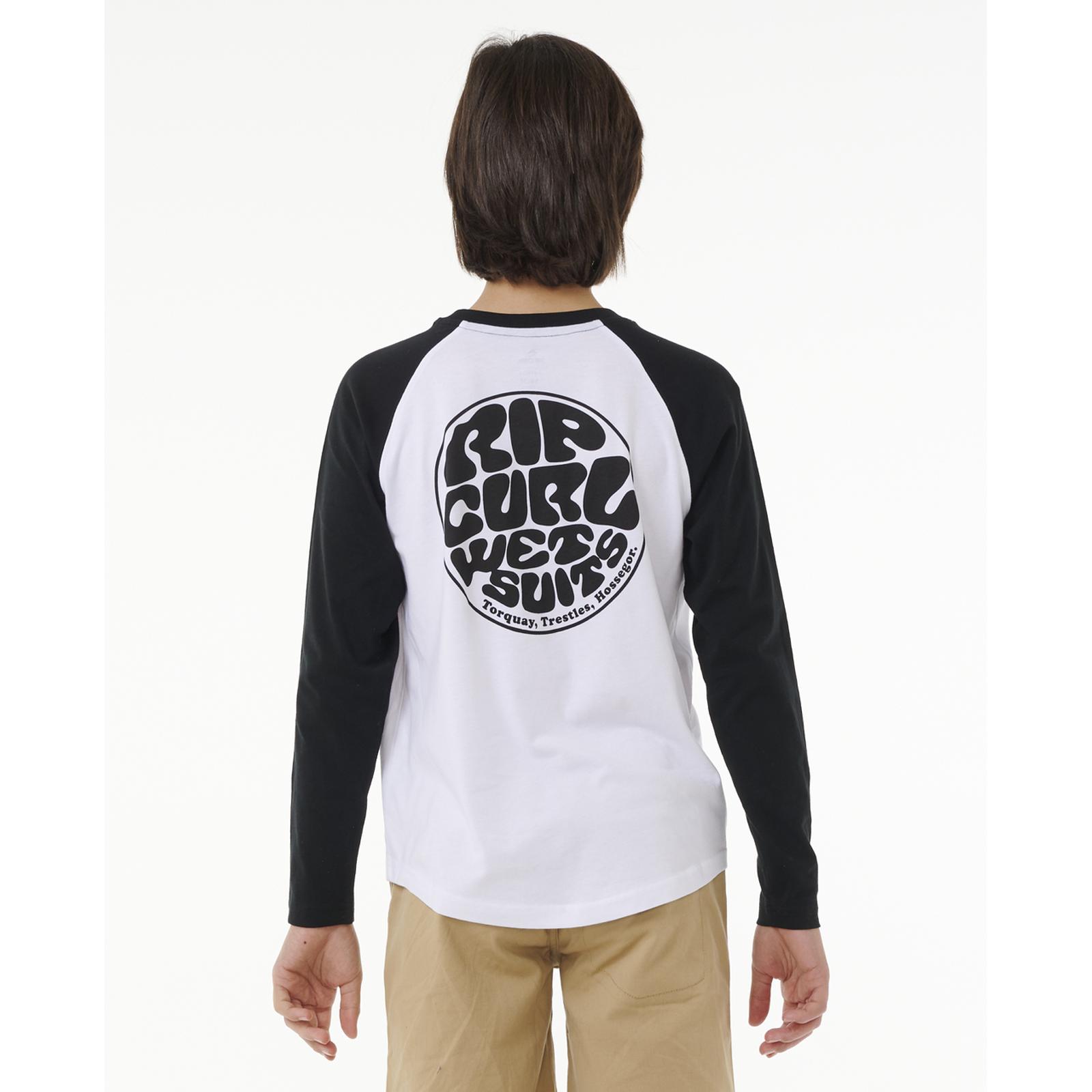 Rip Curl Kids Wettie Icon Long Sleeve Crew Neck T-Shirt Top Tee - Picture 7 of 8