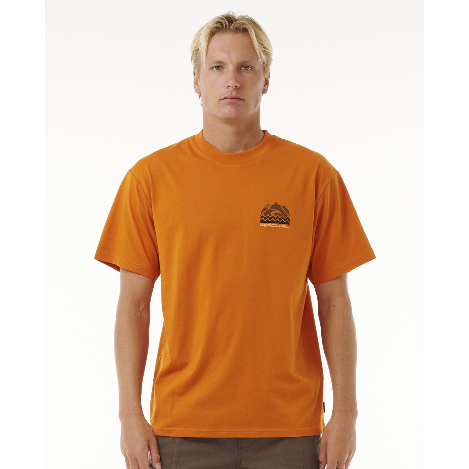 Rip Curl Mens Vaporcool Search Trek Short Sleeve Graphic T-Shirt
