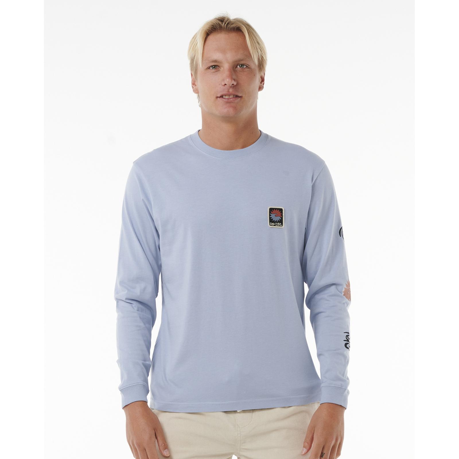 Camiseta Rip Curl Para Hombres Rompedor de Cultura de Agua Salada Manga Larga Surf Camiseta - Imagen 6 de 9