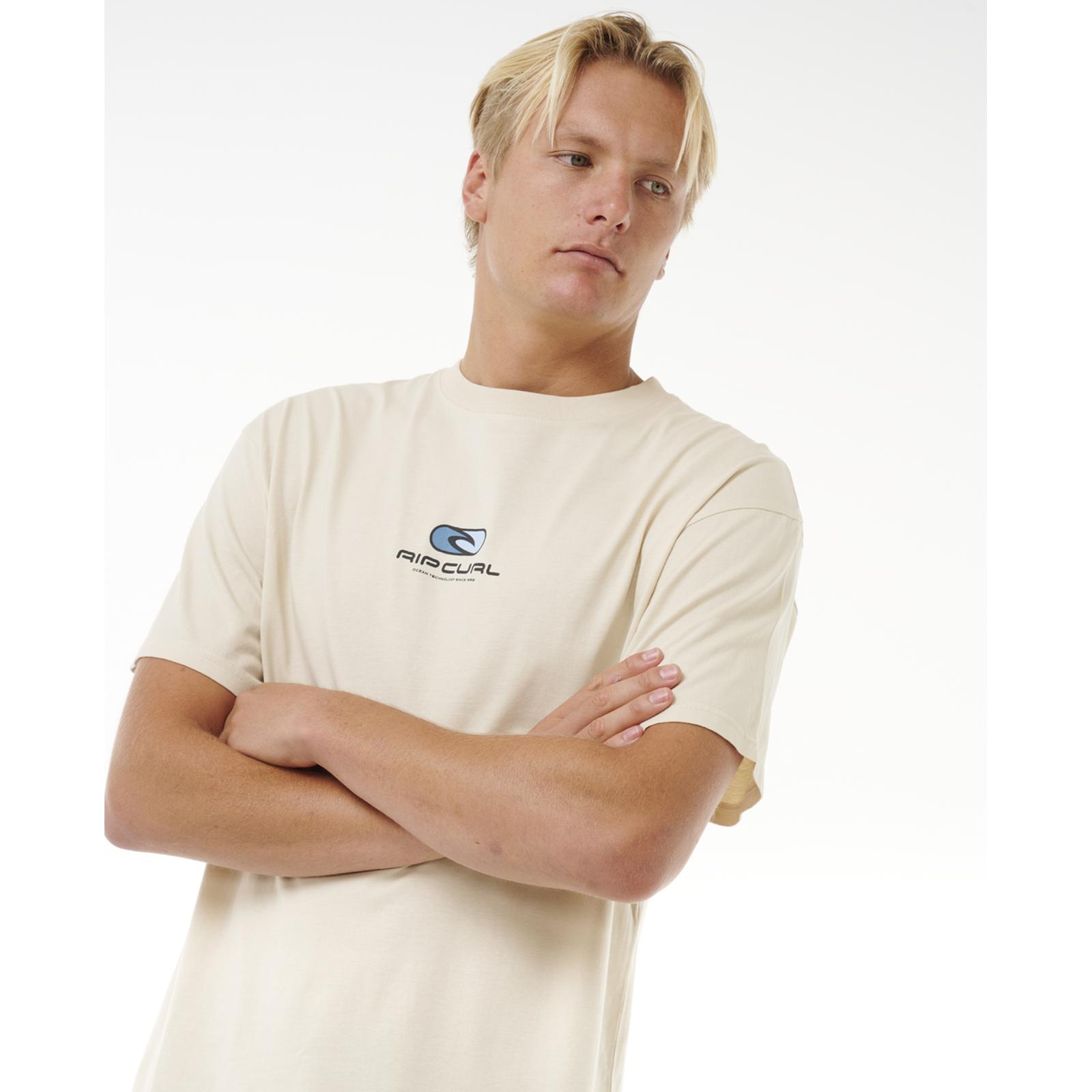 Camiseta Top Camiseta Rip Curl Para Hombres Pill Icon Manga Corta Cuello Redondo Algodón - Imagen 7 de 15