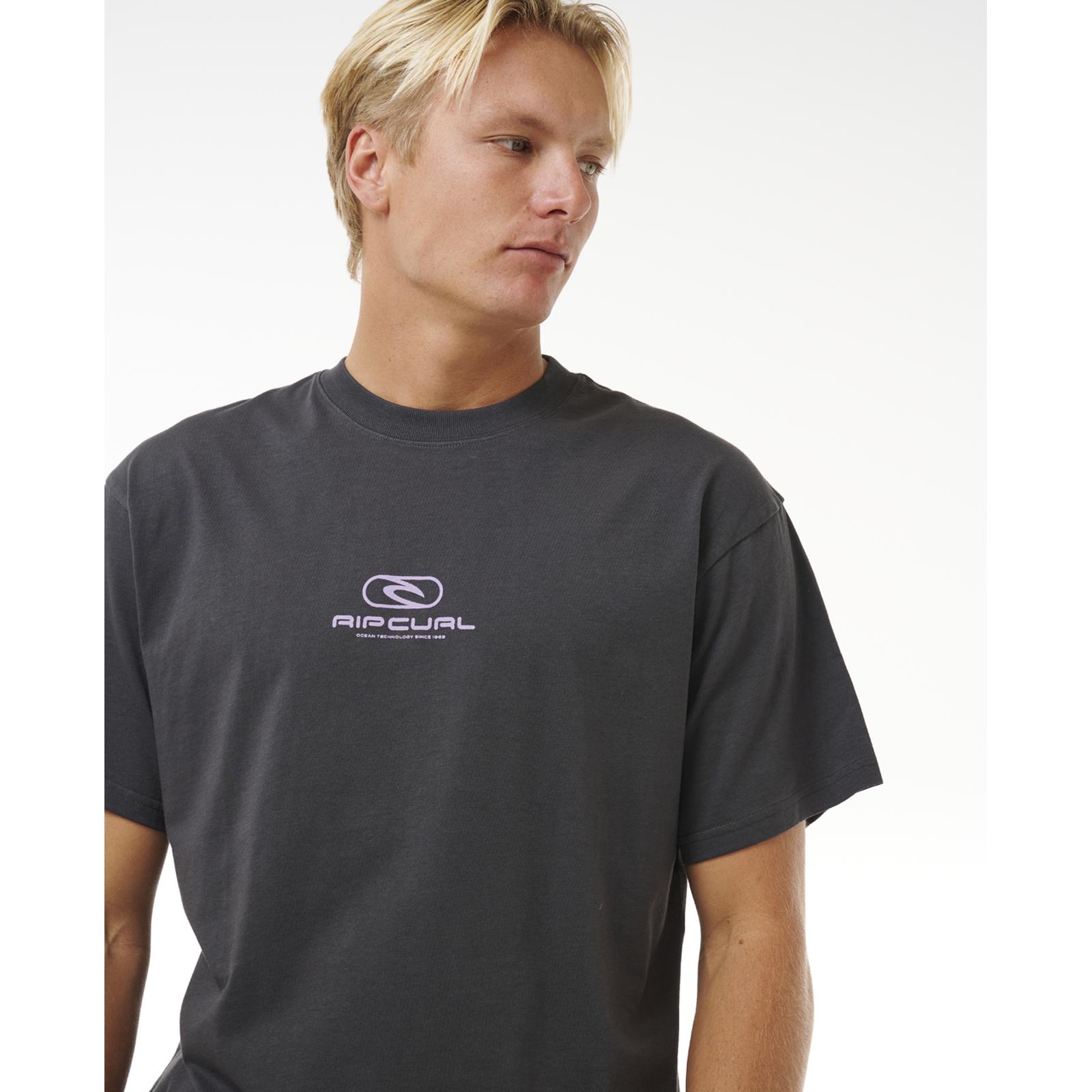Camiseta Top Camiseta Rip Curl Para Hombres Pill Icon Manga Corta Cuello Redondo Algodón - Imagen 12 de 15