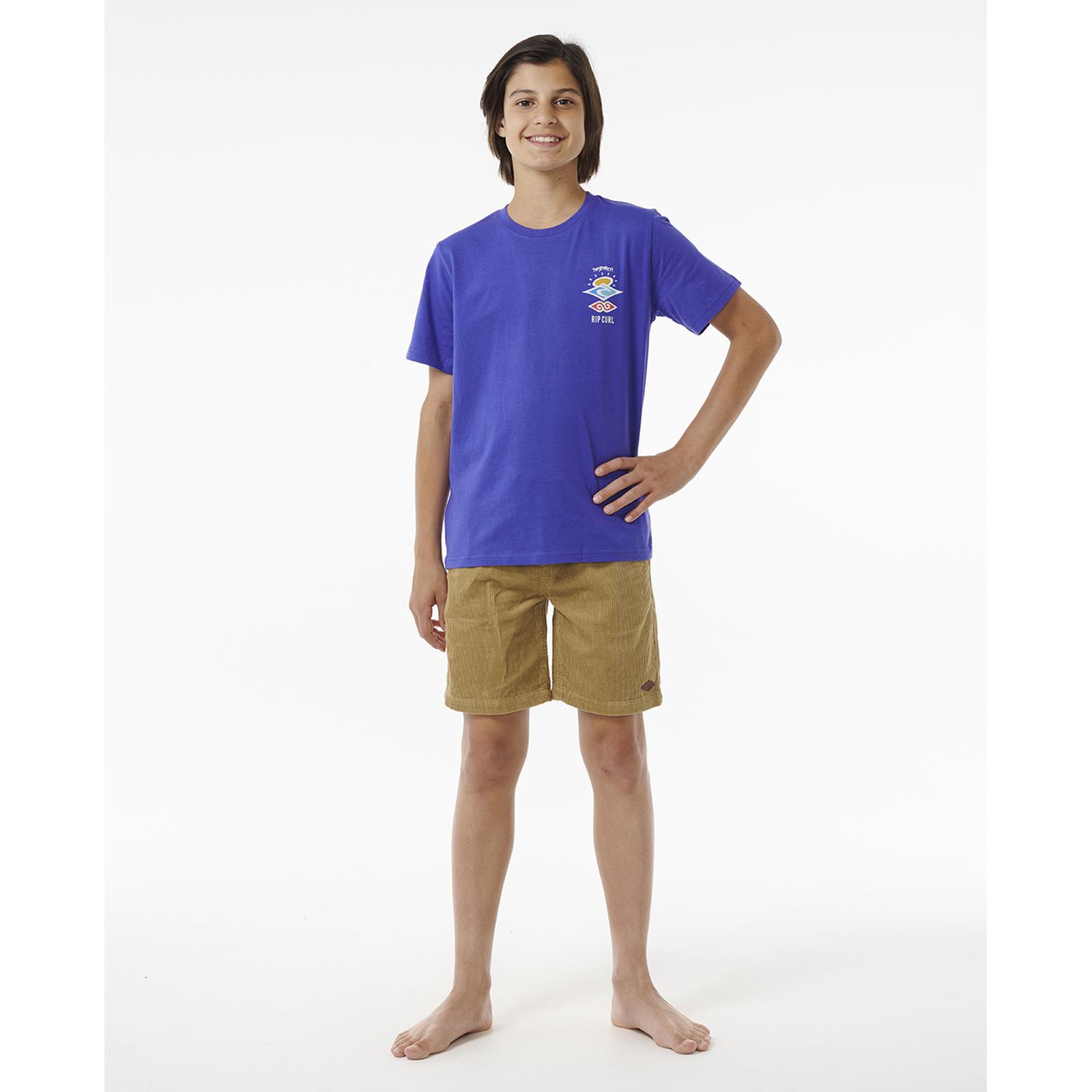 Rip Curl Kids Search Icon Short Sleeve Crew Neck T-Shirt Top Tee - Picture 24 of 25
