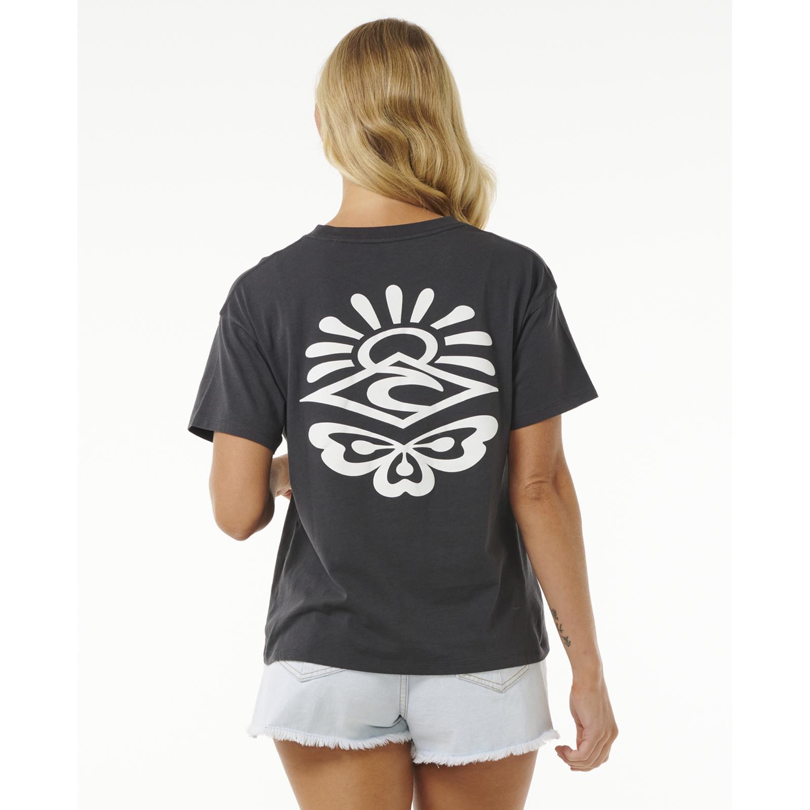 Rip Curl Womens Icons Of Surf Relaxed Fit Short Sleeve T-Shirt Top Tee - Picture 14 of 15