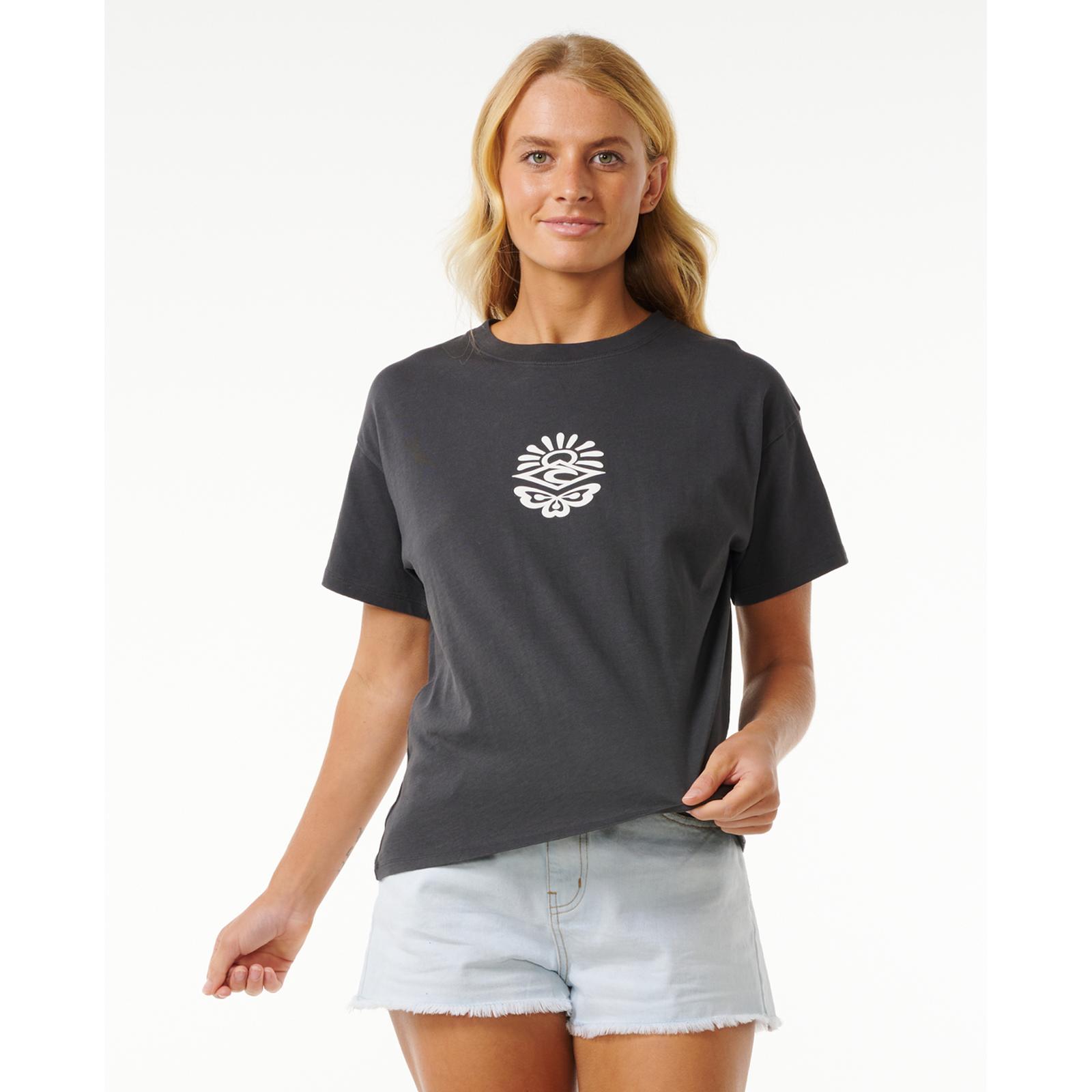 Rip Curl Womens Icons Of Surf Relaxed Fit Short Sleeve T-Shirt Top Tee - Picture 15 of 15
