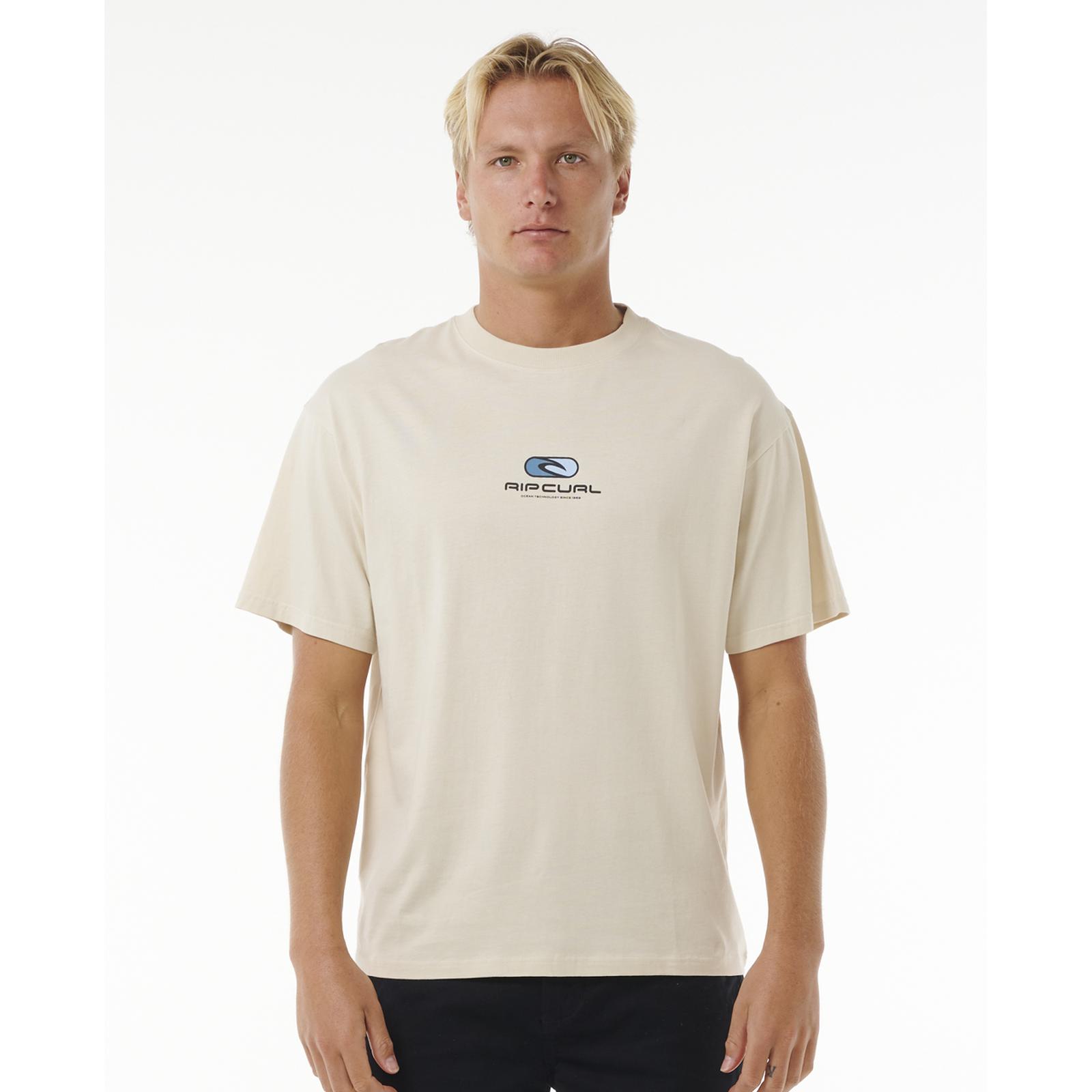 Camiseta Top Camiseta Rip Curl Para Hombres Pill Icon Manga Corta Cuello Redondo Algodón - Imagen 10 de 15