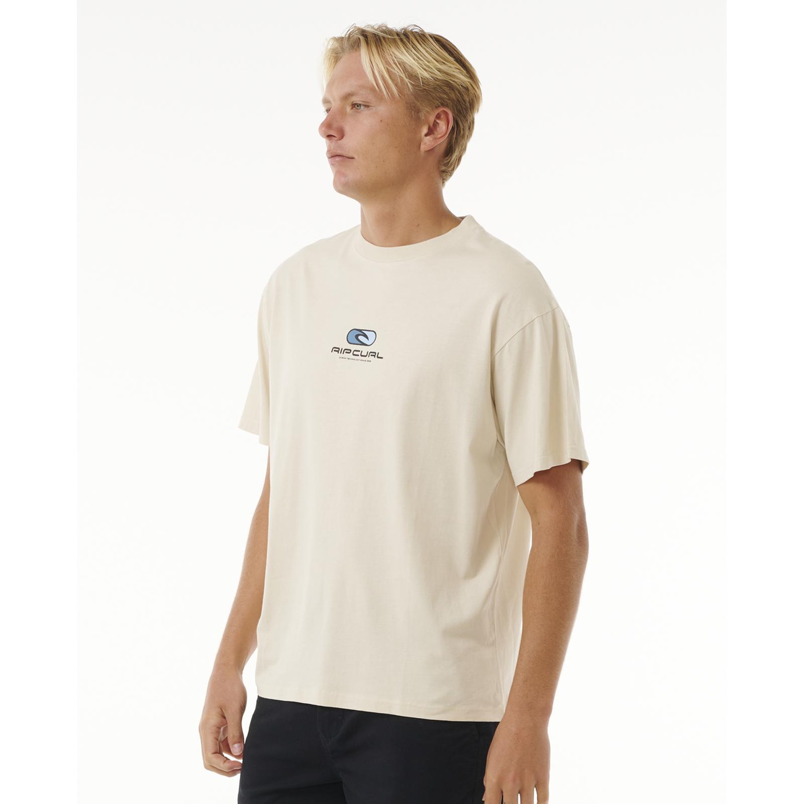 Camiseta Top Camiseta Rip Curl Para Hombres Pill Icon Manga Corta Cuello Redondo Algodón - Imagen 11 de 15