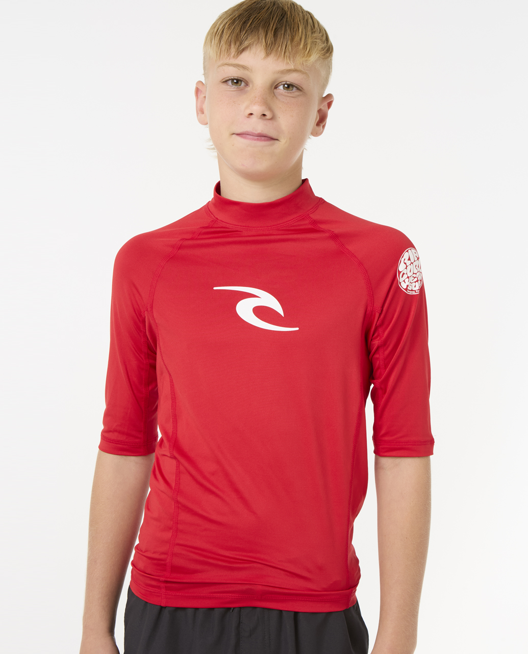 Rip Curl Kids Brand Wave UPF 50 Short Sleeve Surf T-Shirt Rash Vest Top - Picture 19 of 19