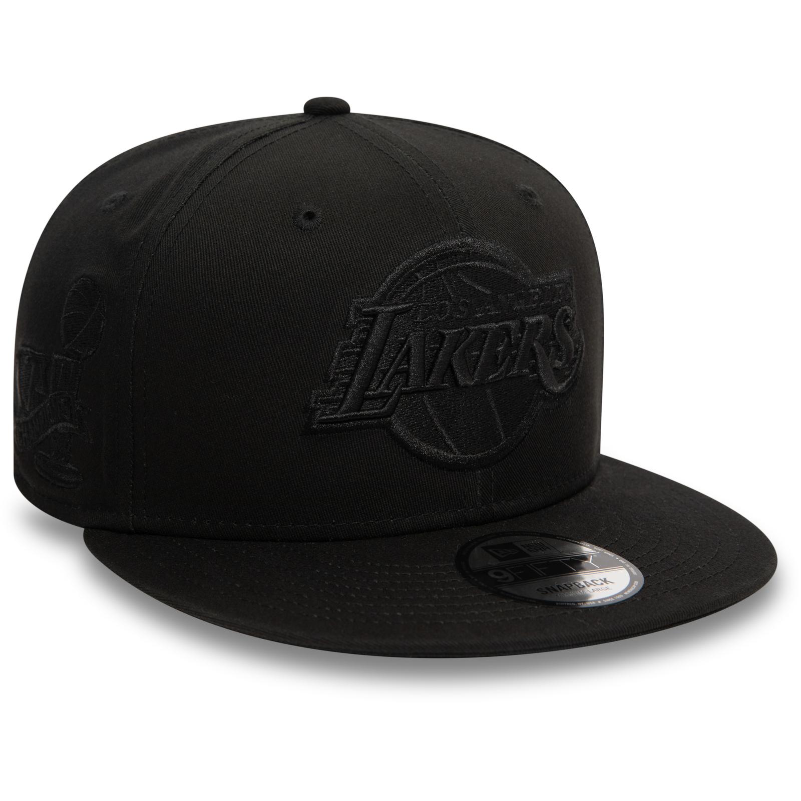 New Era Herren 9FIFTY LA Lakers Snapback Mütze verstellbar Baseball Cap - Schwarz - Bild 2 von 11