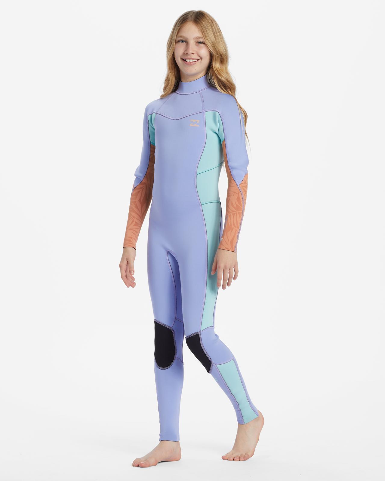Billabong Kids 3/2mm Foil Back Zip Long Sleeve Full Length Wetsuit - Picture 3 of 13