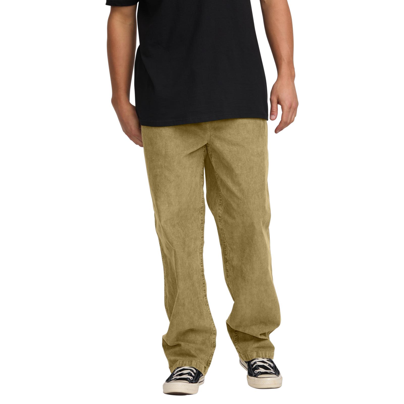 Billabong Mens Larry Elastic Waist Corduroy Pants Trousers Bottoms Relaxed Fit - Picture 2 of 5