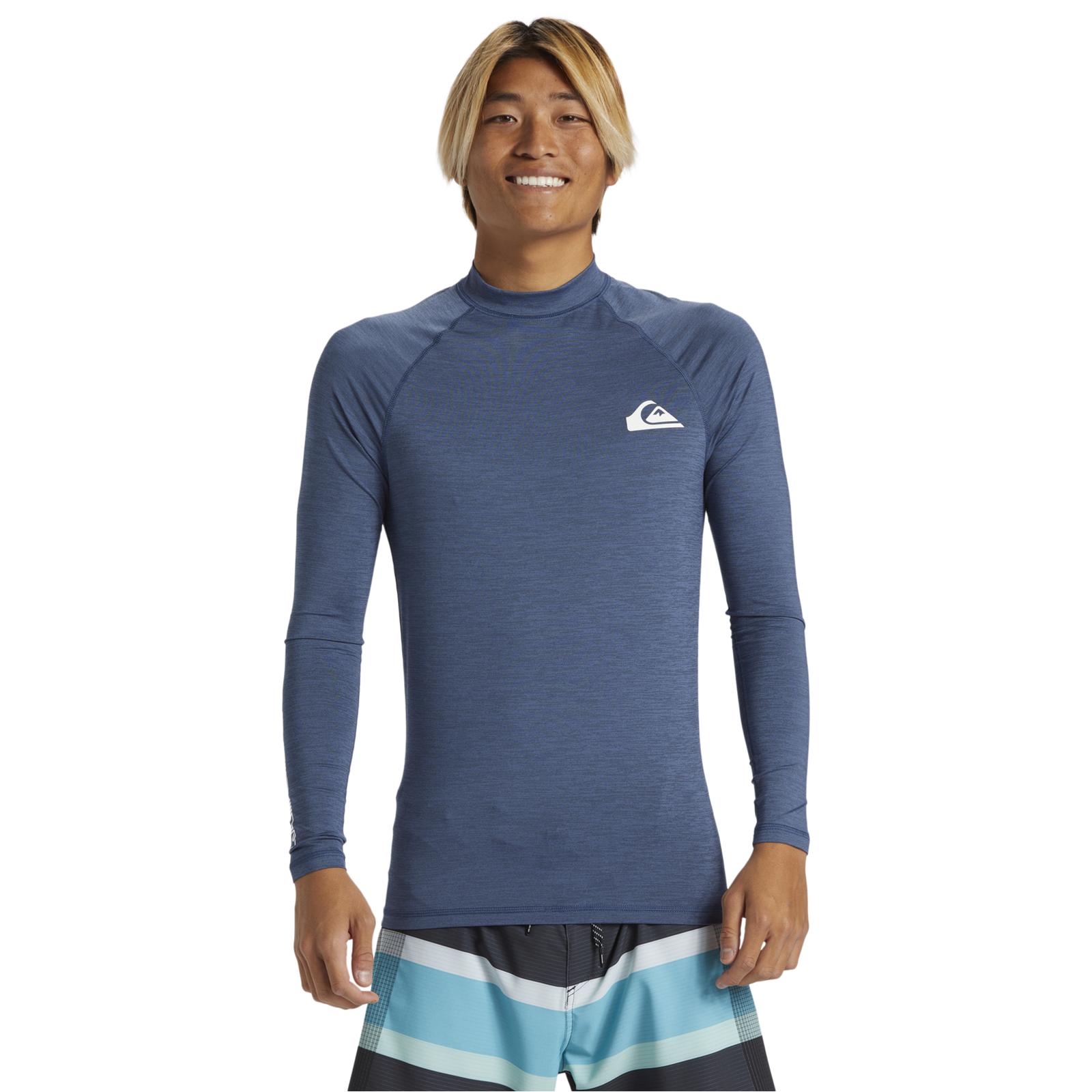 Quiksilver Mens Everyday Long Sleeve Beach Surf Pool UPF50 Rashguard - Picture 18 of 26