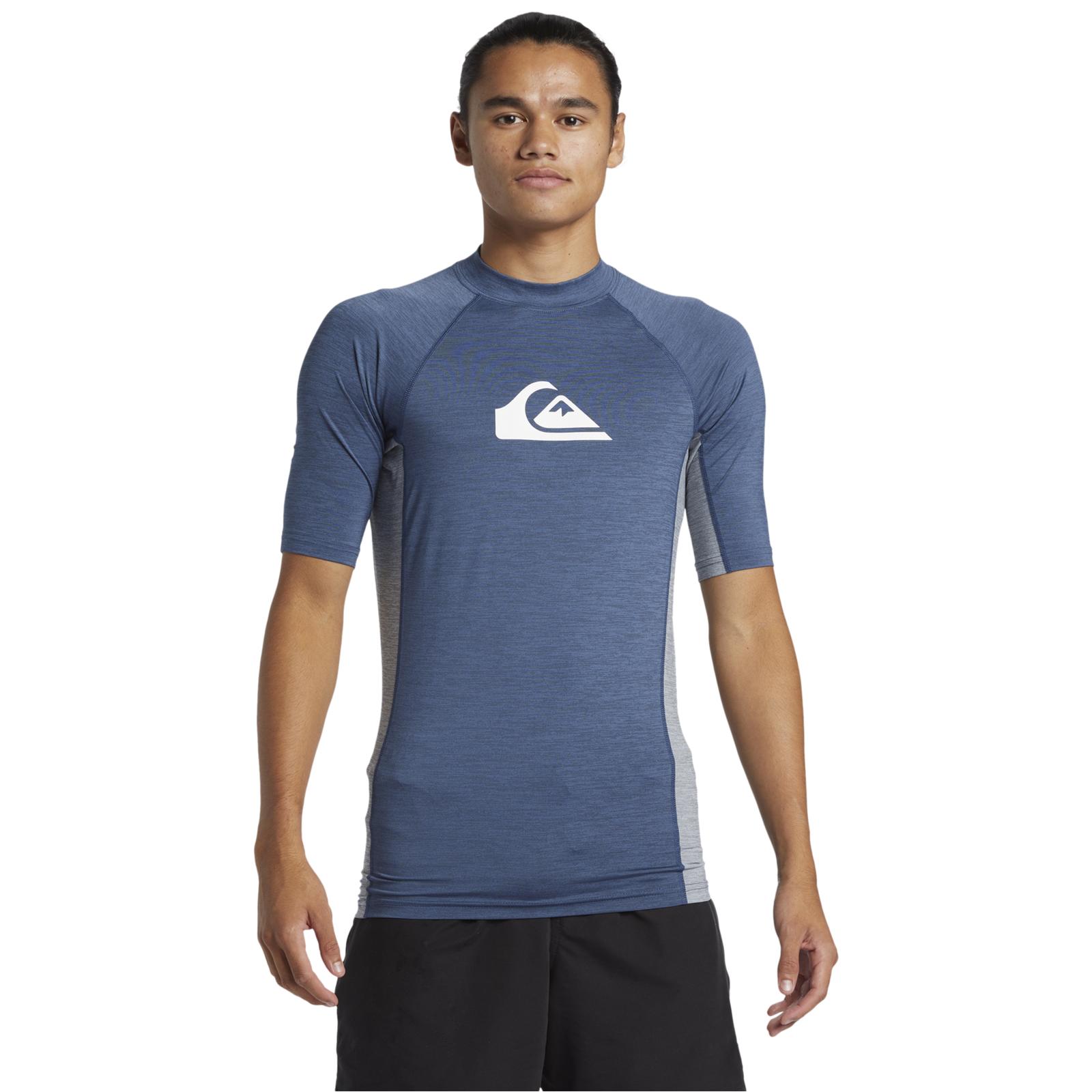 Quiksilver Mens Everyday Short Sleeve UV Protect Surf Surfing Rash Guard Vest - Picture 6 of 11