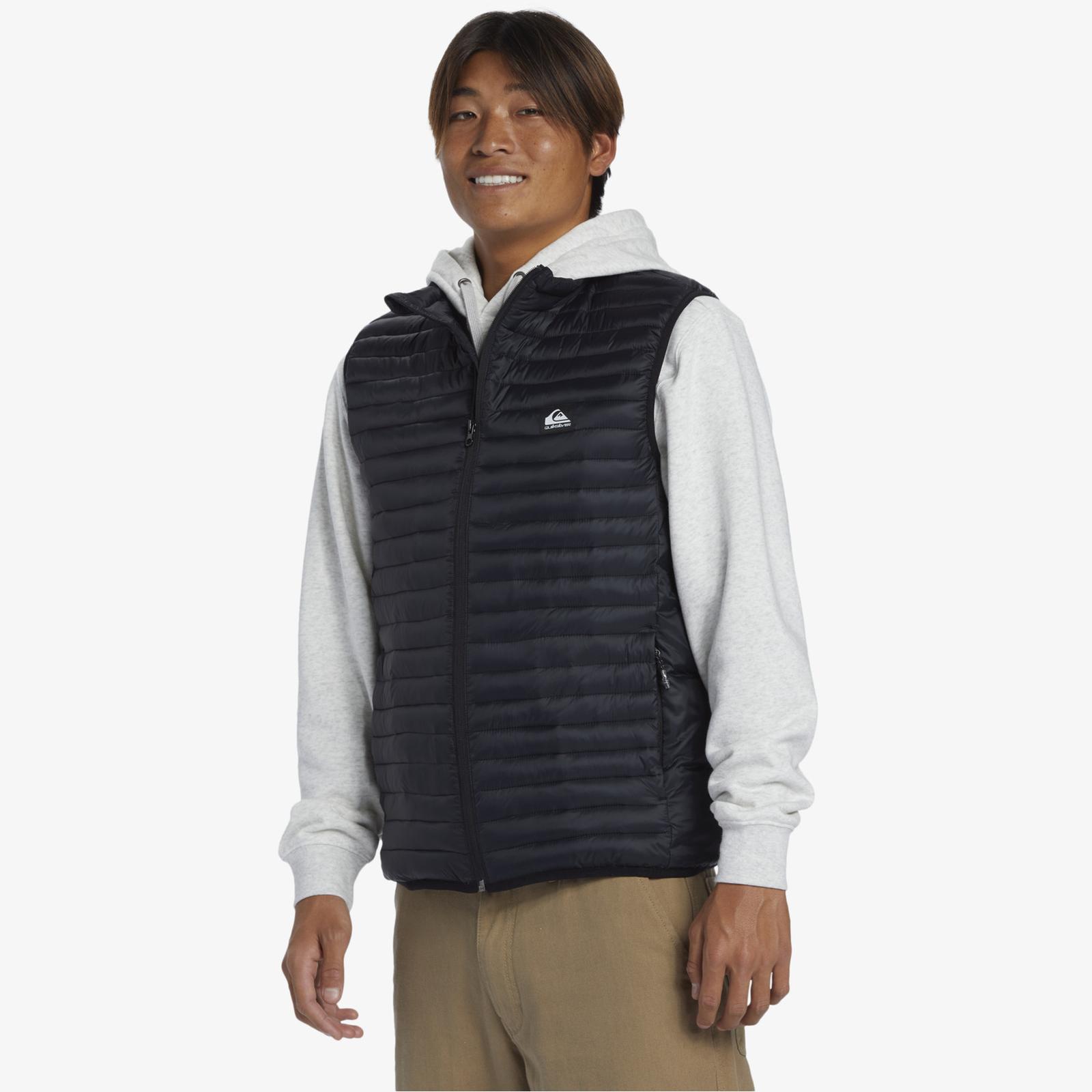 Quiksilver Hombres Chaqueta Aislada Escamosa Sin Mangas Calentador de Cuerpo Chaleco Cálido Invierno - Imagen 3 de 36