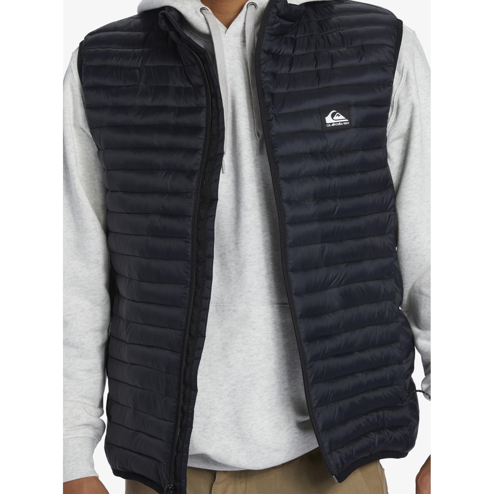 Quiksilver Hombres Chaqueta Aislada Escamosa Sin Mangas Calentador de Cuerpo Chaleco Cálido Invierno - Imagen 5 de 36