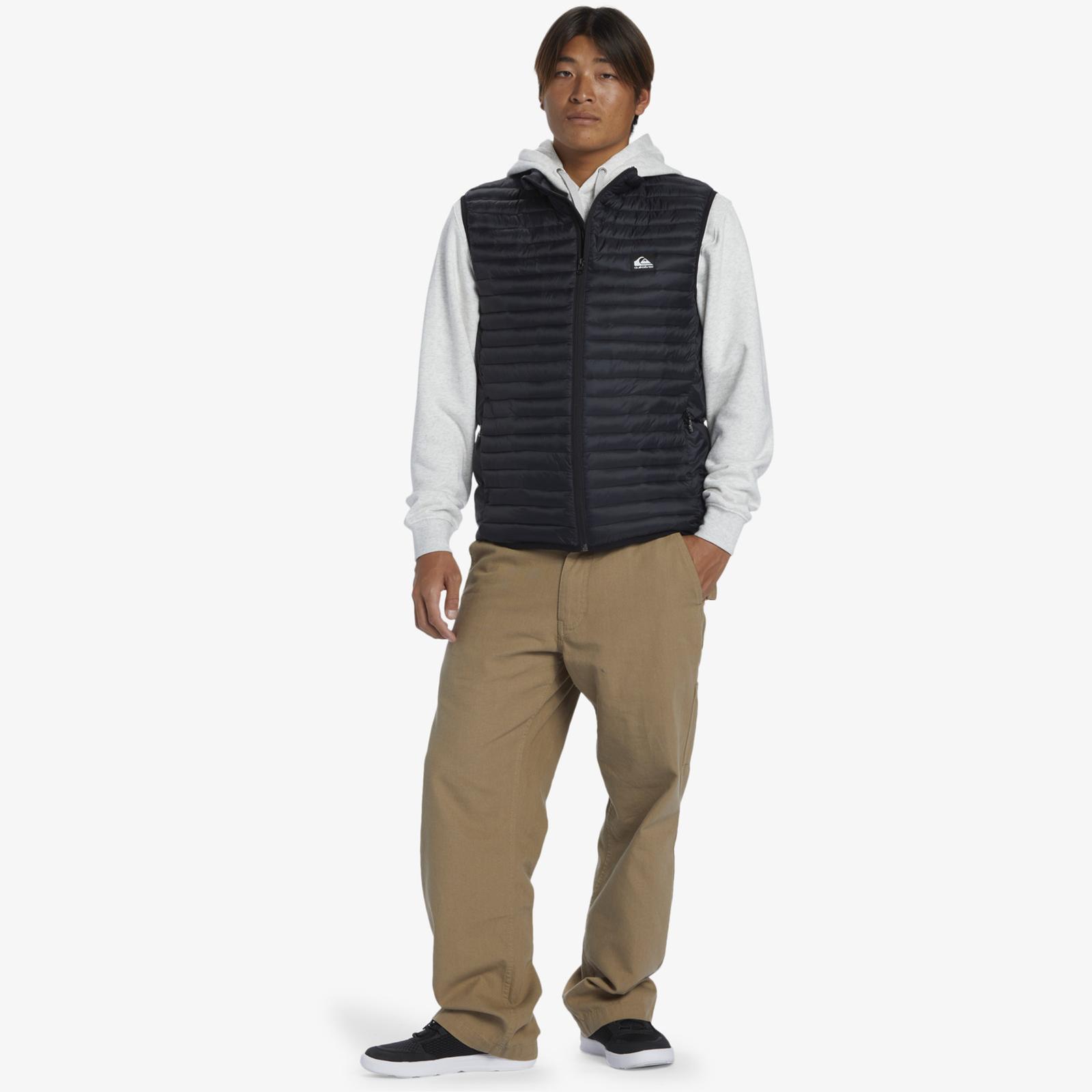 Quiksilver Hombres Chaqueta Aislada Escamosa Sin Mangas Calentador de Cuerpo Chaleco Cálido Invierno - Imagen 6 de 36