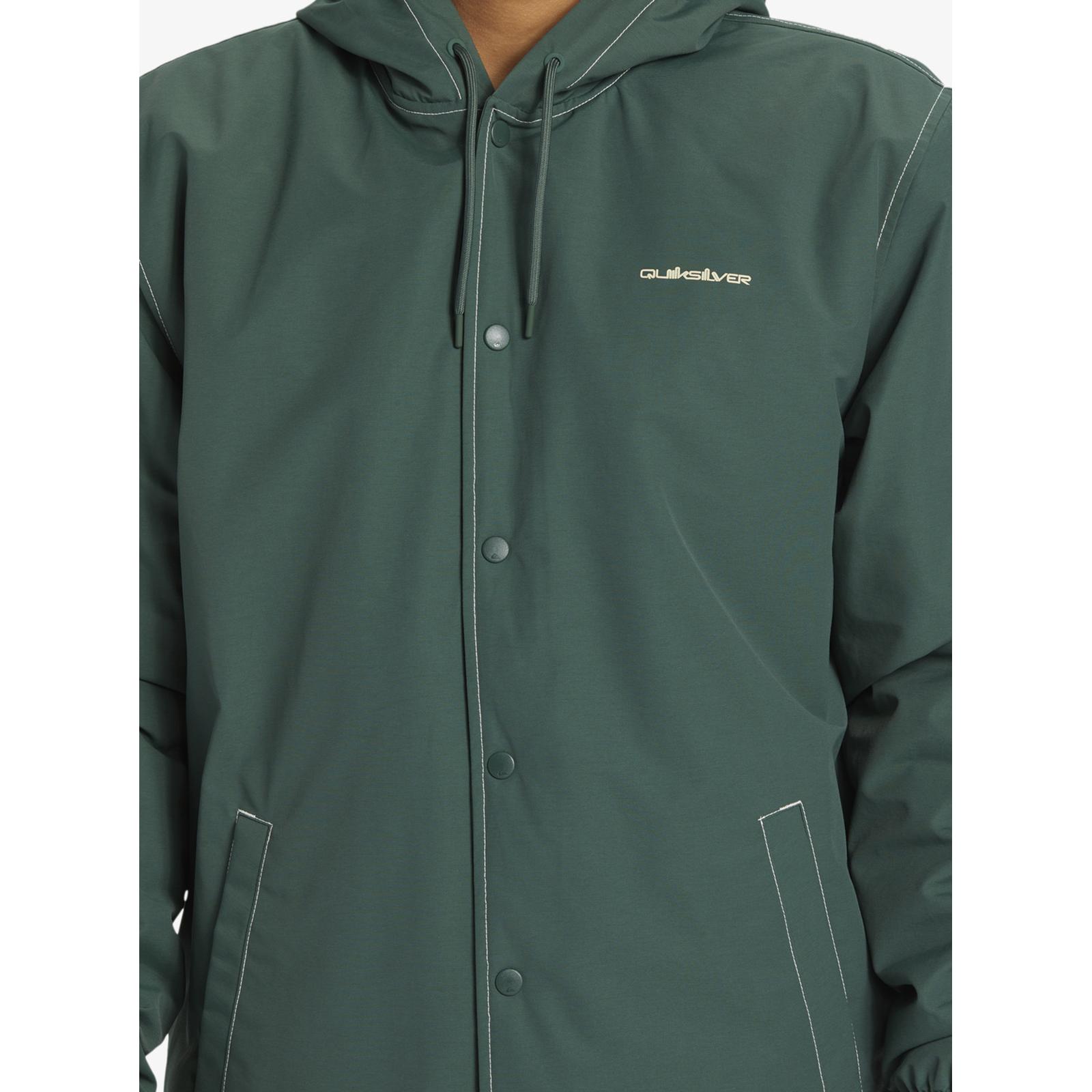 Quiksilver Mens Rain Cloud Coach Hooded Jacket Winter Bomber Coat Waterproof - Picture 13 of 17