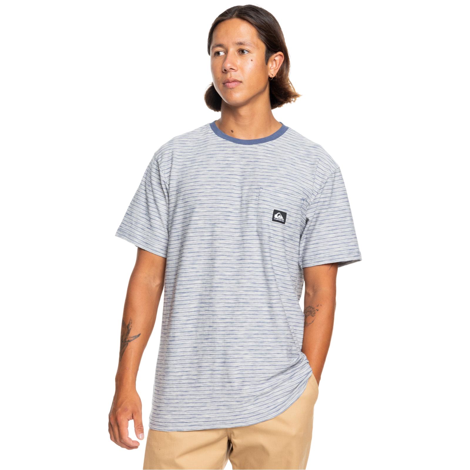 Quiksilver Para Hombres Kentin Manga Corta Bolsillo Camiseta Top Algodón Surf Surf - Imagen 10 de 16