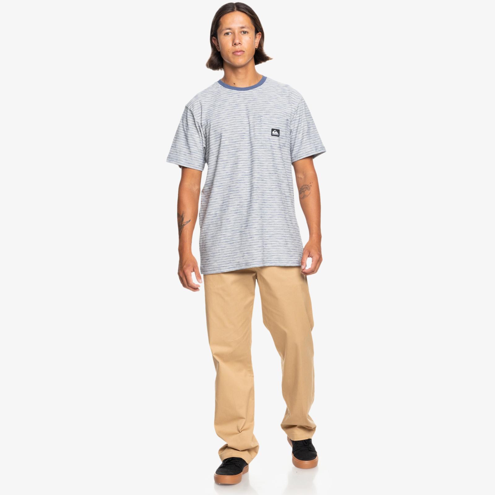 Quiksilver Para Hombres Kentin Manga Corta Bolsillo Camiseta Top Algodón Surf Surf - Imagen 12 de 16