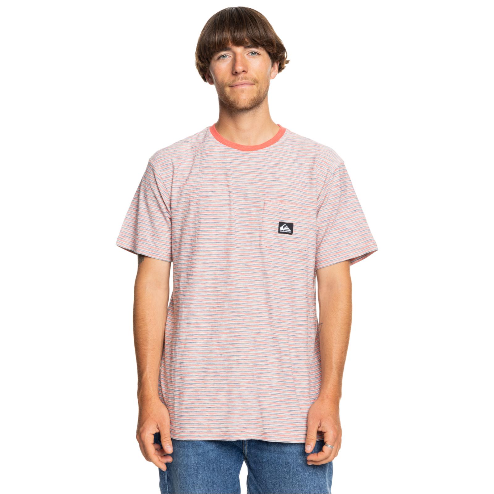 Quiksilver Para Hombres Kentin Manga Corta Bolsillo Camiseta Top Algodón Surf Surf - Imagen 4 de 16