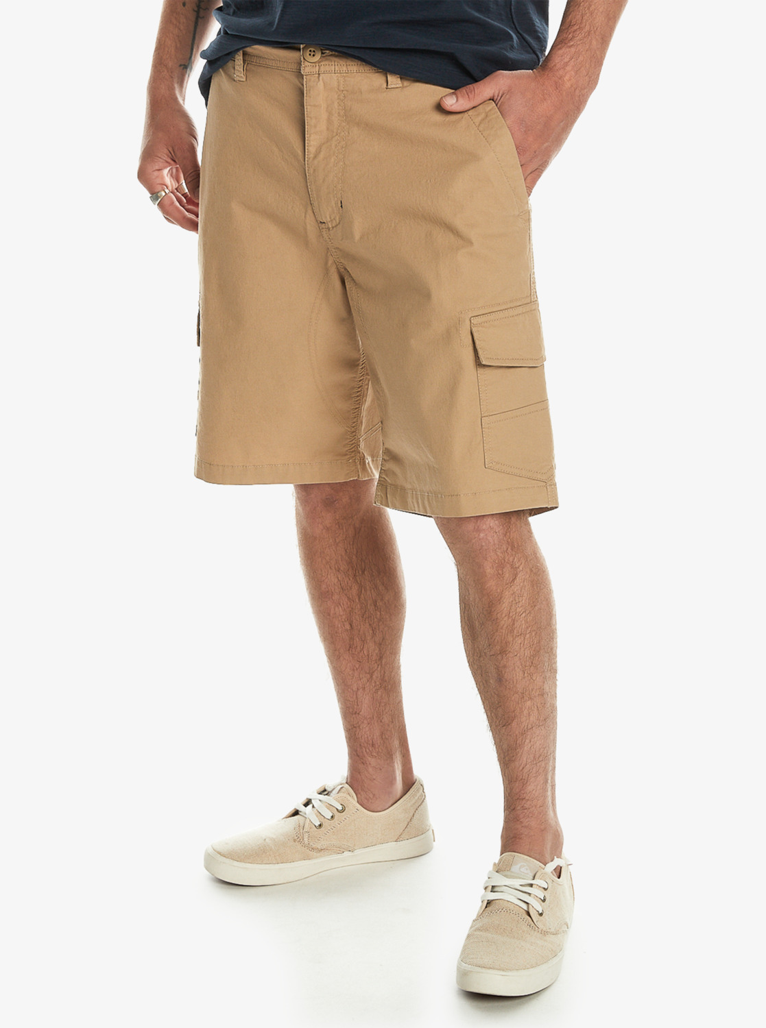 Quiksilver Mens MW Cargo Short Casual Outdoor Multi Pockets Shorts - Picture 2 of 11