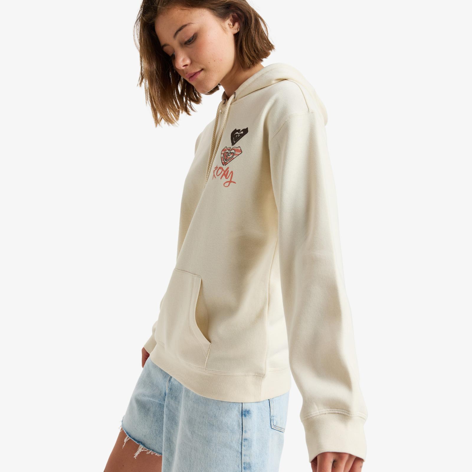 Roxy Womens Surf Stoked Pullover Hoodie Sweatshirt Hoody Hooded Relaxed Fit - Picture 15 of 19