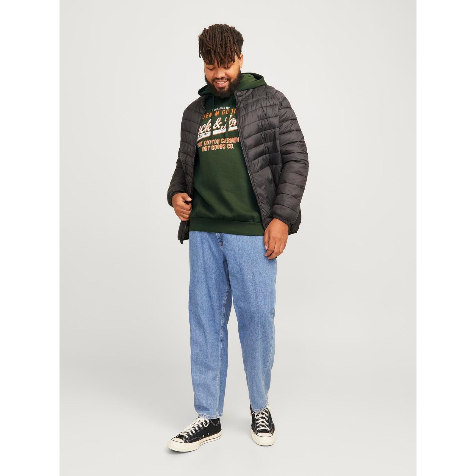 Jack & Jones Mens Logo Plus Size Big Tall Hooded Pullover Sweatshirt Hoodie - Picture 28 of 34