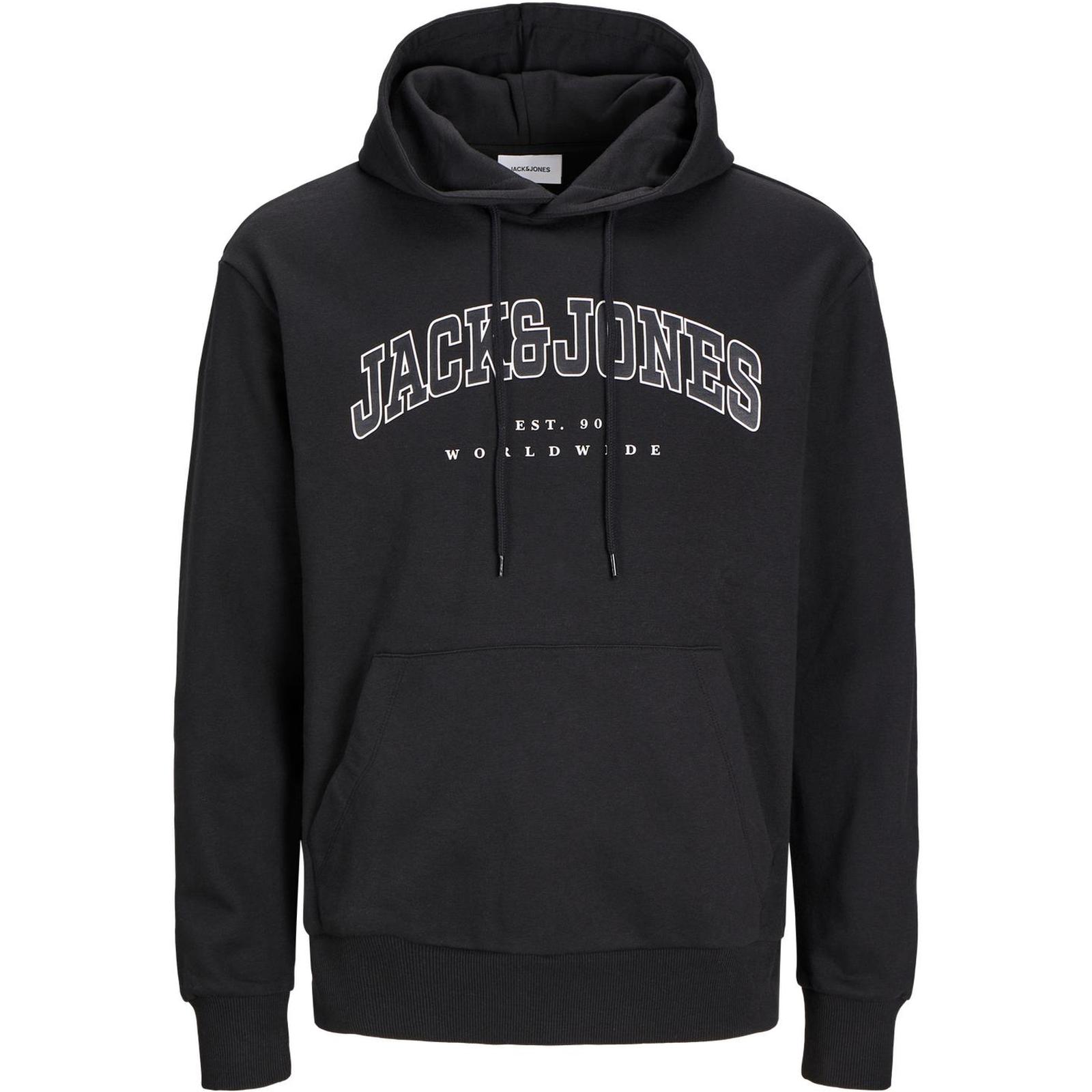 Jack & Jones Mens Caleb Plus Size Big Tall Pullover Varsity Sweatshirt Hoodie - Picture 5 of 16