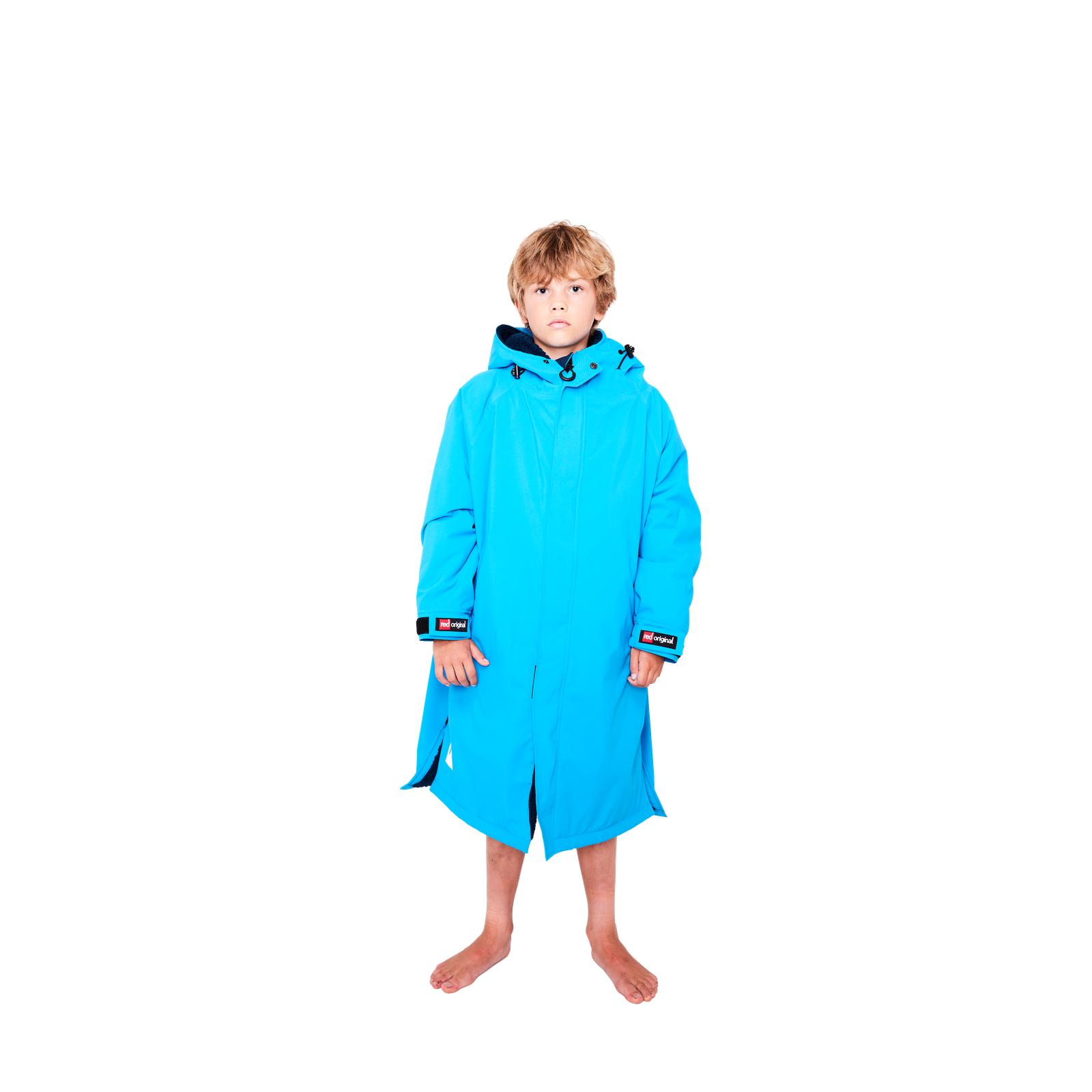 Red Kids Dry Pro Hooded Surf Surfing Swim Fur Lining Changing Robe - Picture 8 of 25