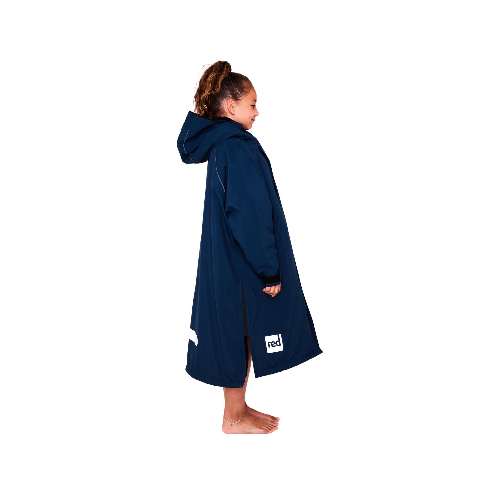 Red Kids Dry Pro Hooded Surf Surfing Swim Fur Lining Changing Robe - Picture 7 of 25