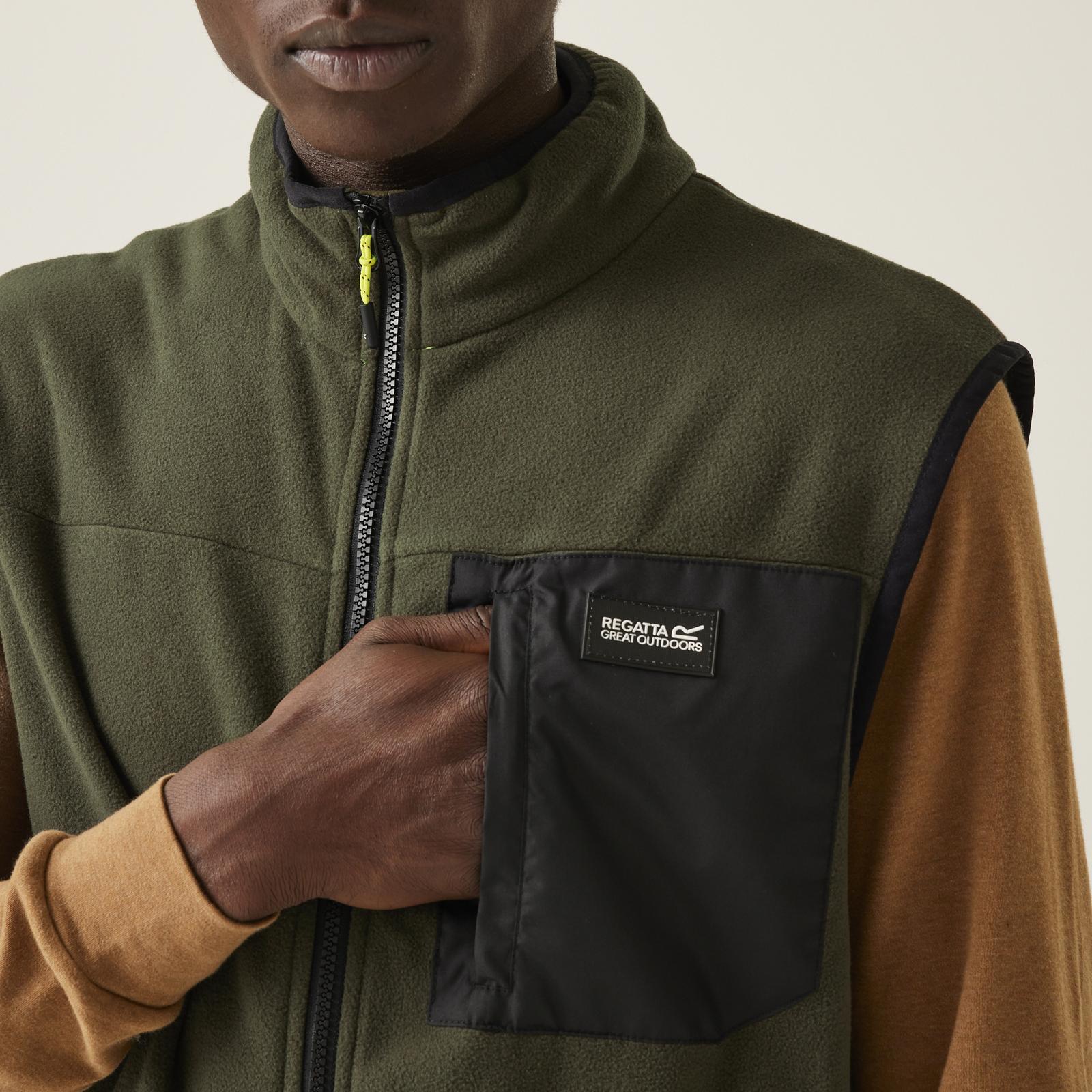 Chaleco calentador de cuerpo polar cálido de invierno para exteriores Frankie cremallera completa Regatta para hombre - Imagen 11 de 25