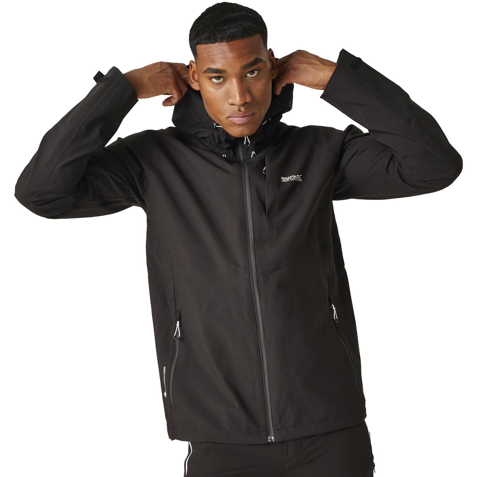 Regatta Mens Britedale Waterproof Walking Rain Jacket Coat - Blue Wing Navy - Picture 7 of 12